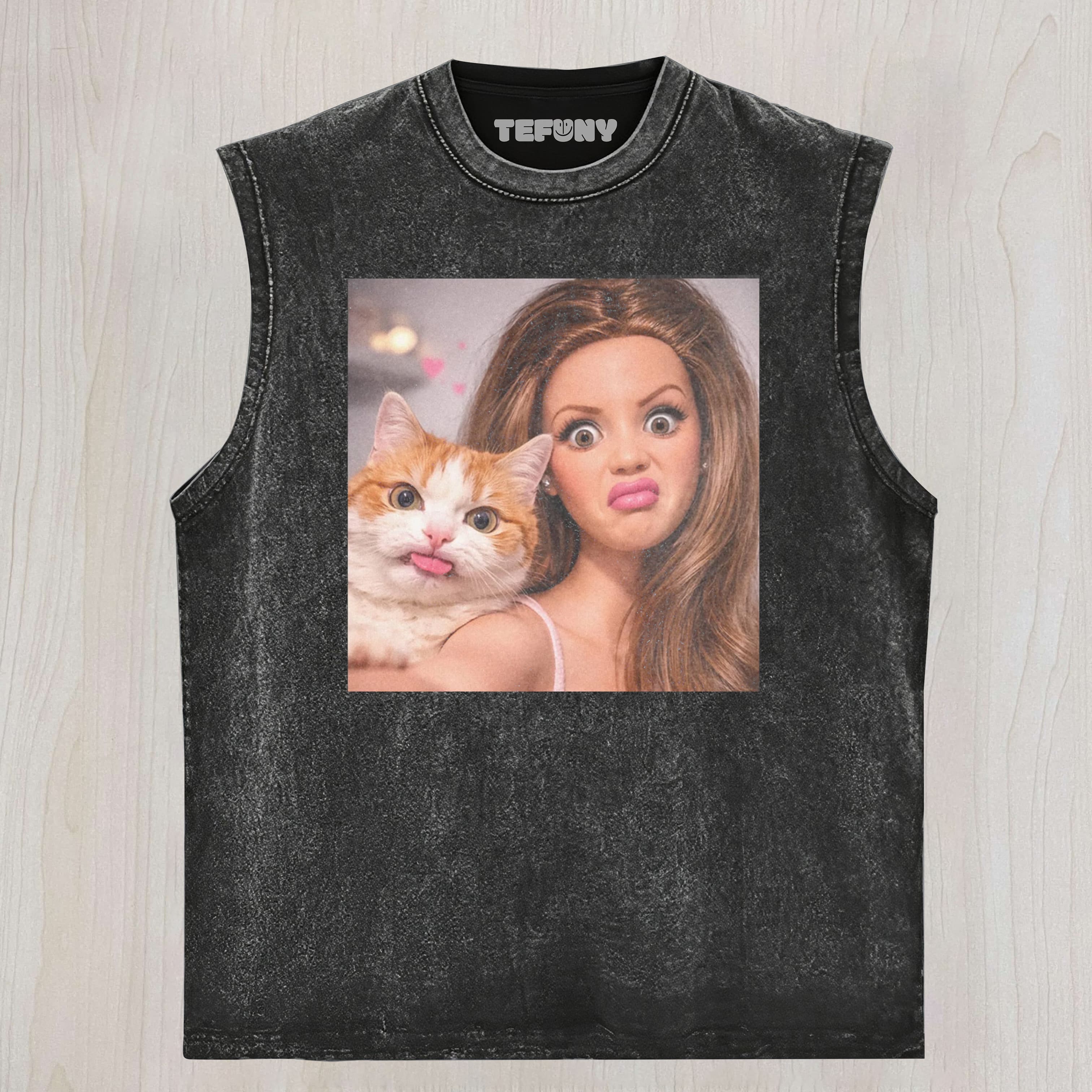 FACE DOLL GIRL FUNNY MEME5 UNISEX TEE, TANK TOP, LAYERED LS, SWEATSHIRT & HOODIE