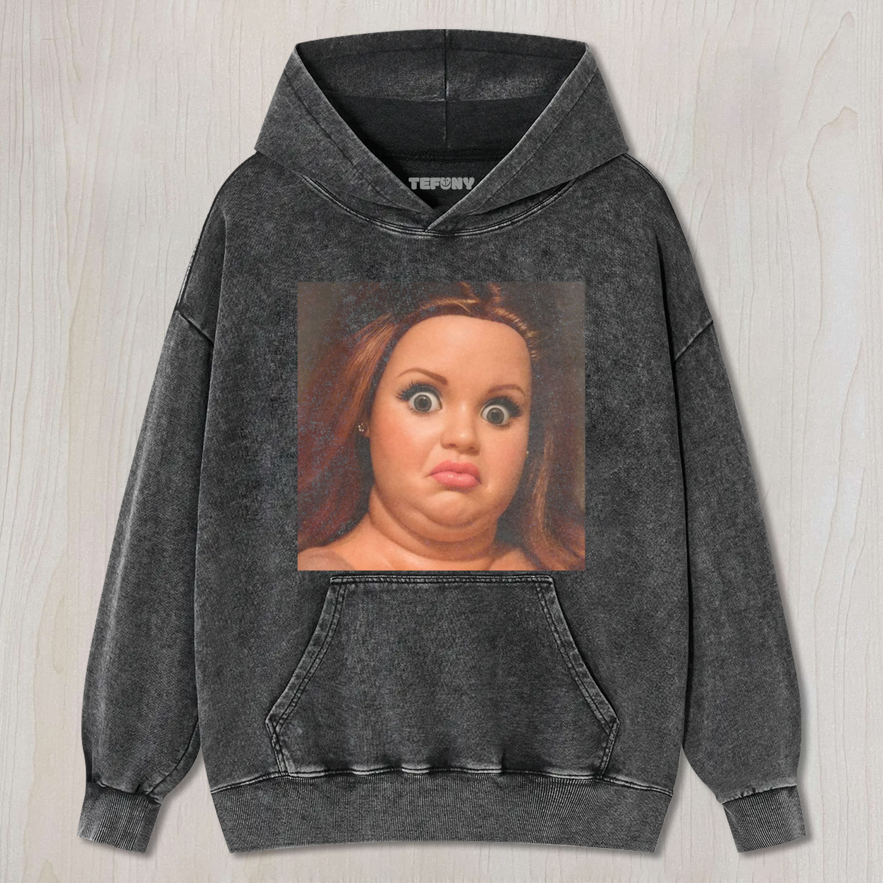FACE DOLL GIRL FUNNY MEME UNISEX TEE, TANK TOP, LAYERED LS, SWEATSHIRT & HOODIE