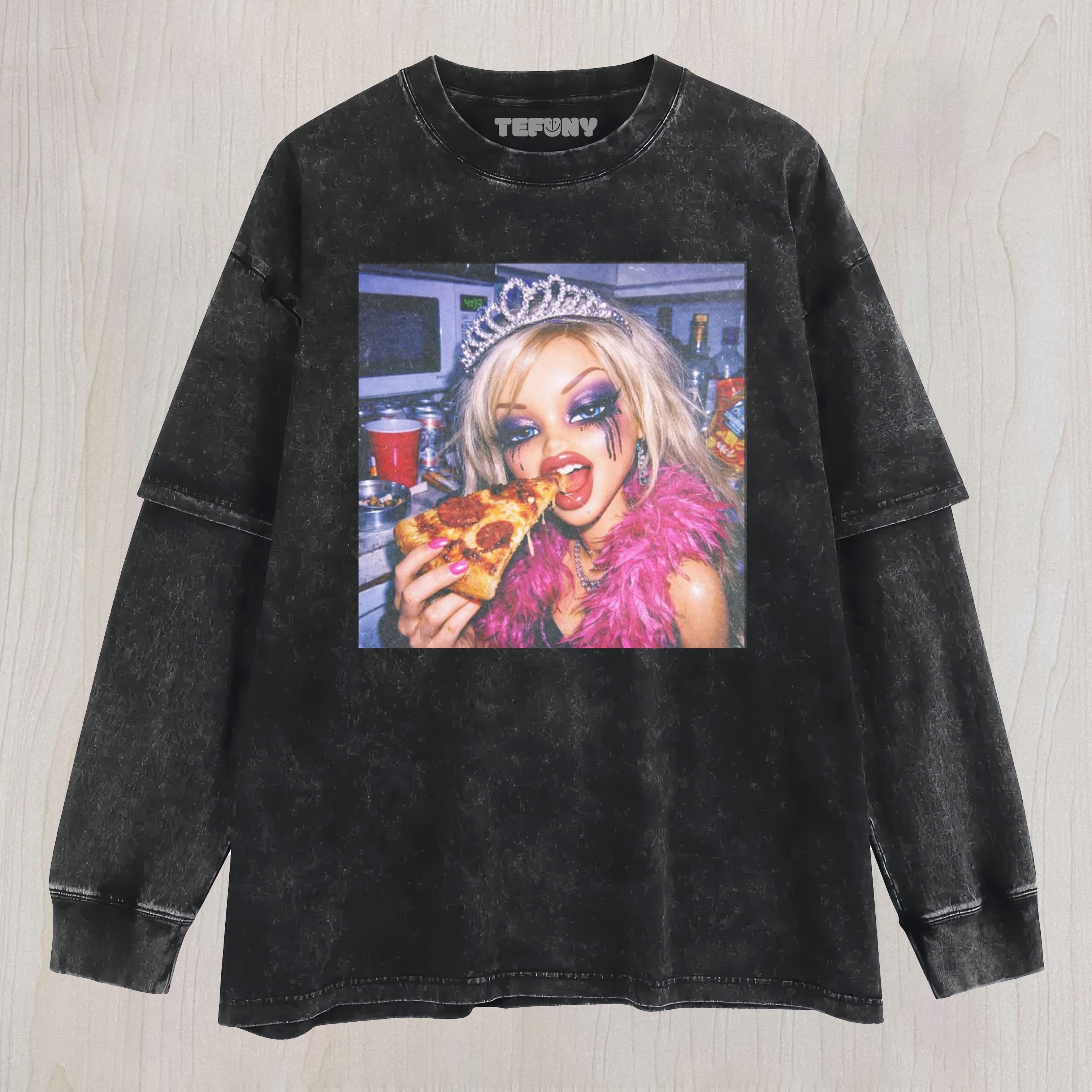FACE DOLL GIRL FUNNY MEME UNISEX TEE, TANK TOP, LAYERED LS, SWEATSHIRT & HOODIE