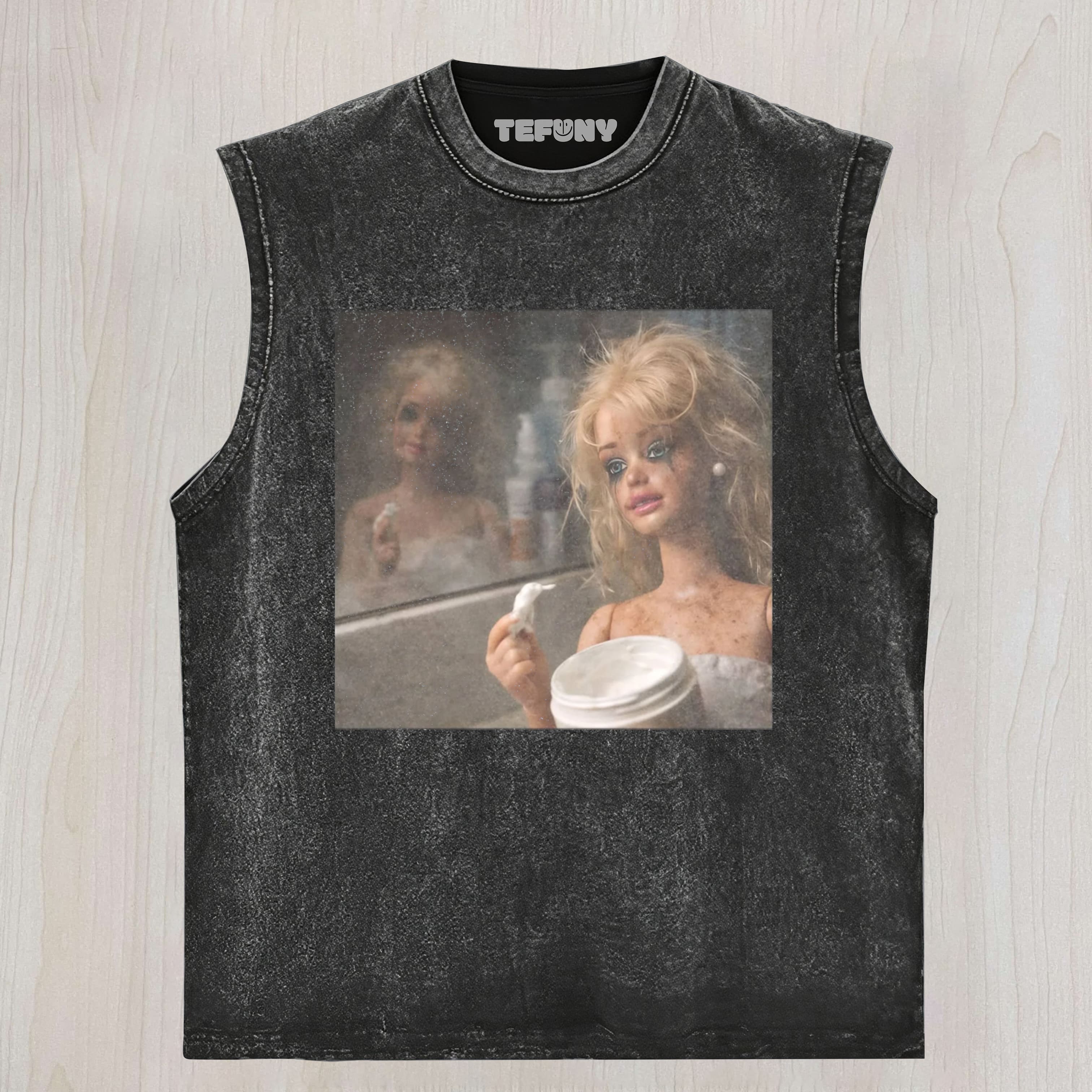 FACE DOLL GIRL FUNNY MEME UNISEX TEE, TANK TOP, LAYERED LS, SWEATSHIRT & HOODIE
