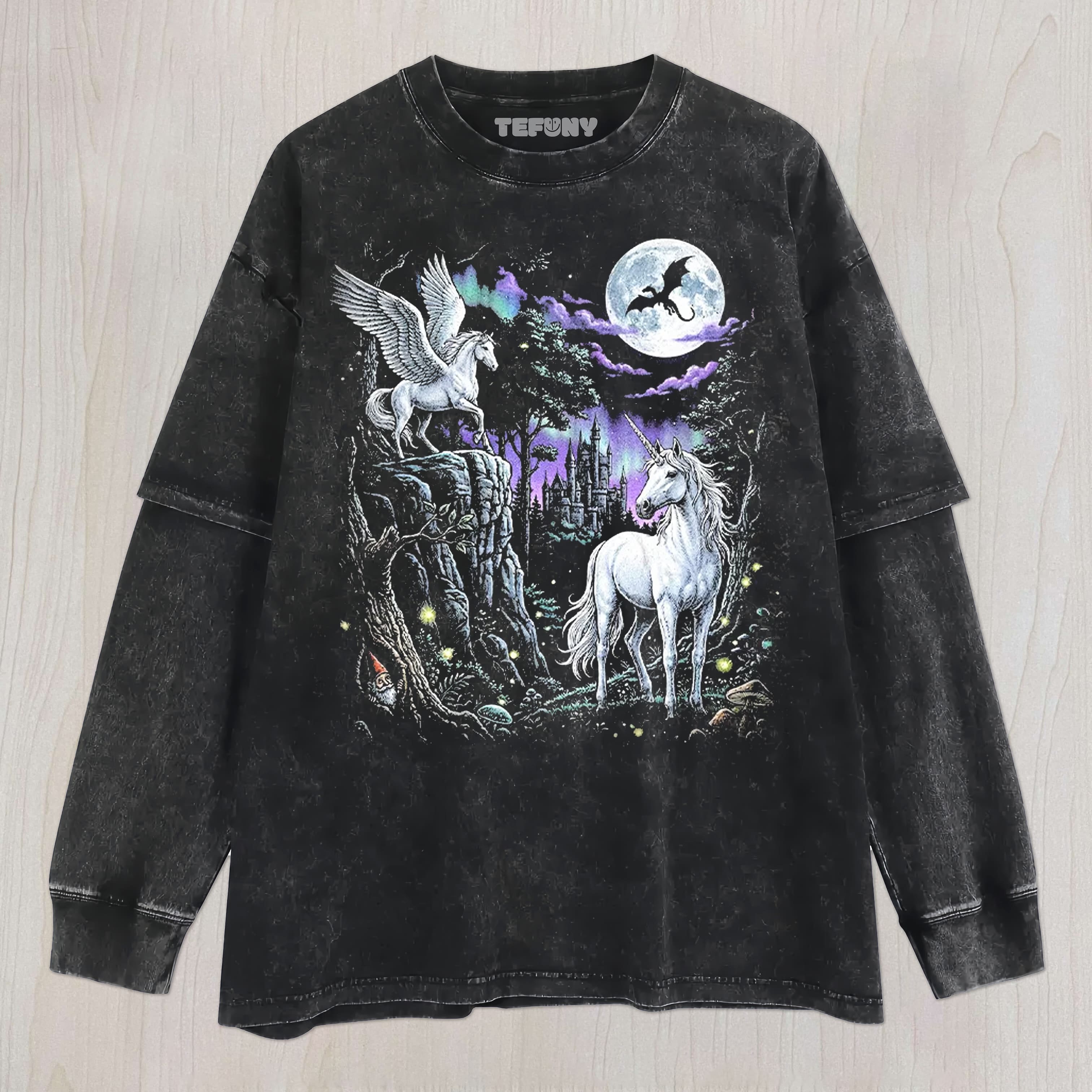 FANTASY UNICORN UNISEX TEE, TANK TOP, LAYERED LS, SWEATSHIRT & HOODIE