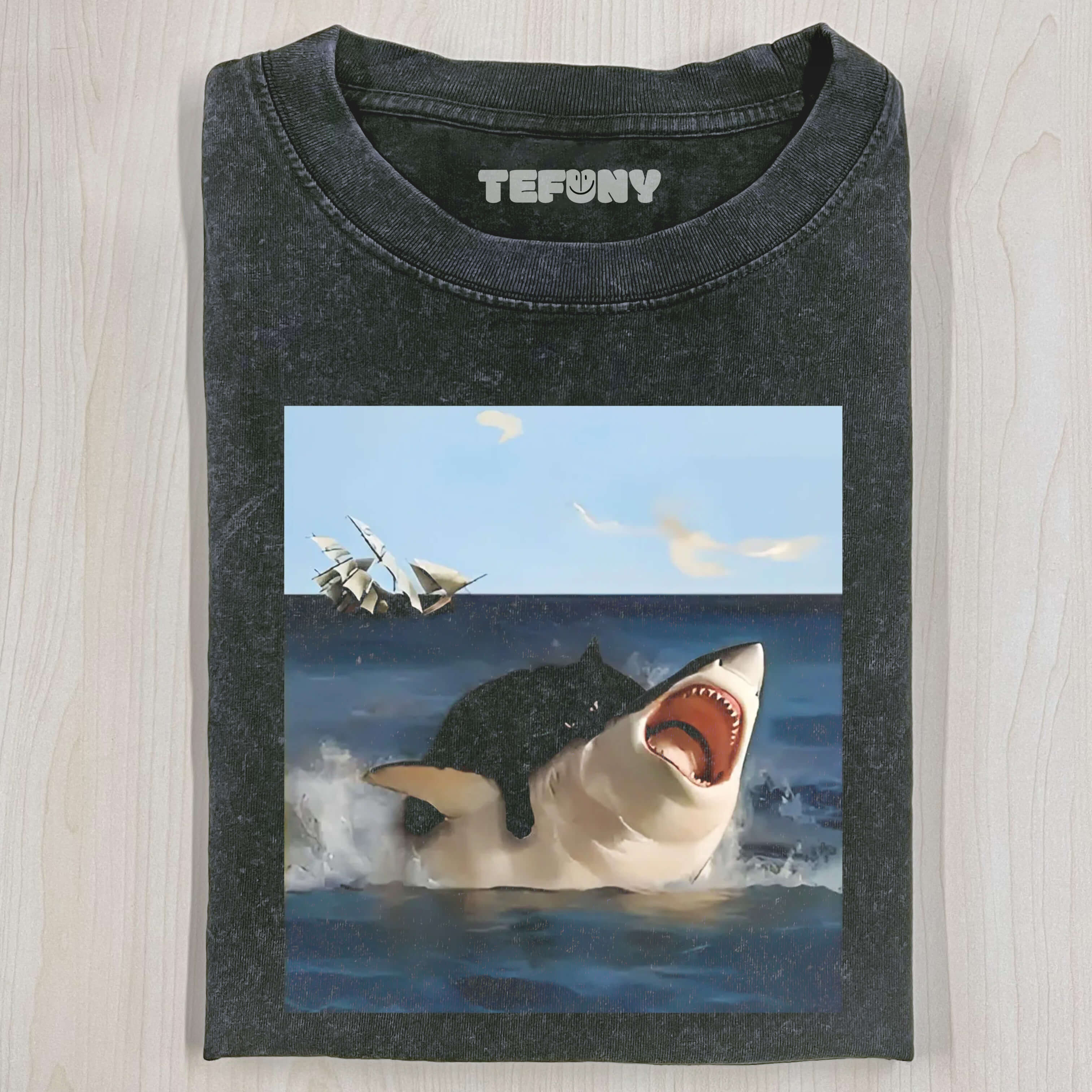 FAT CAT VS. SHARK T-SHIRT