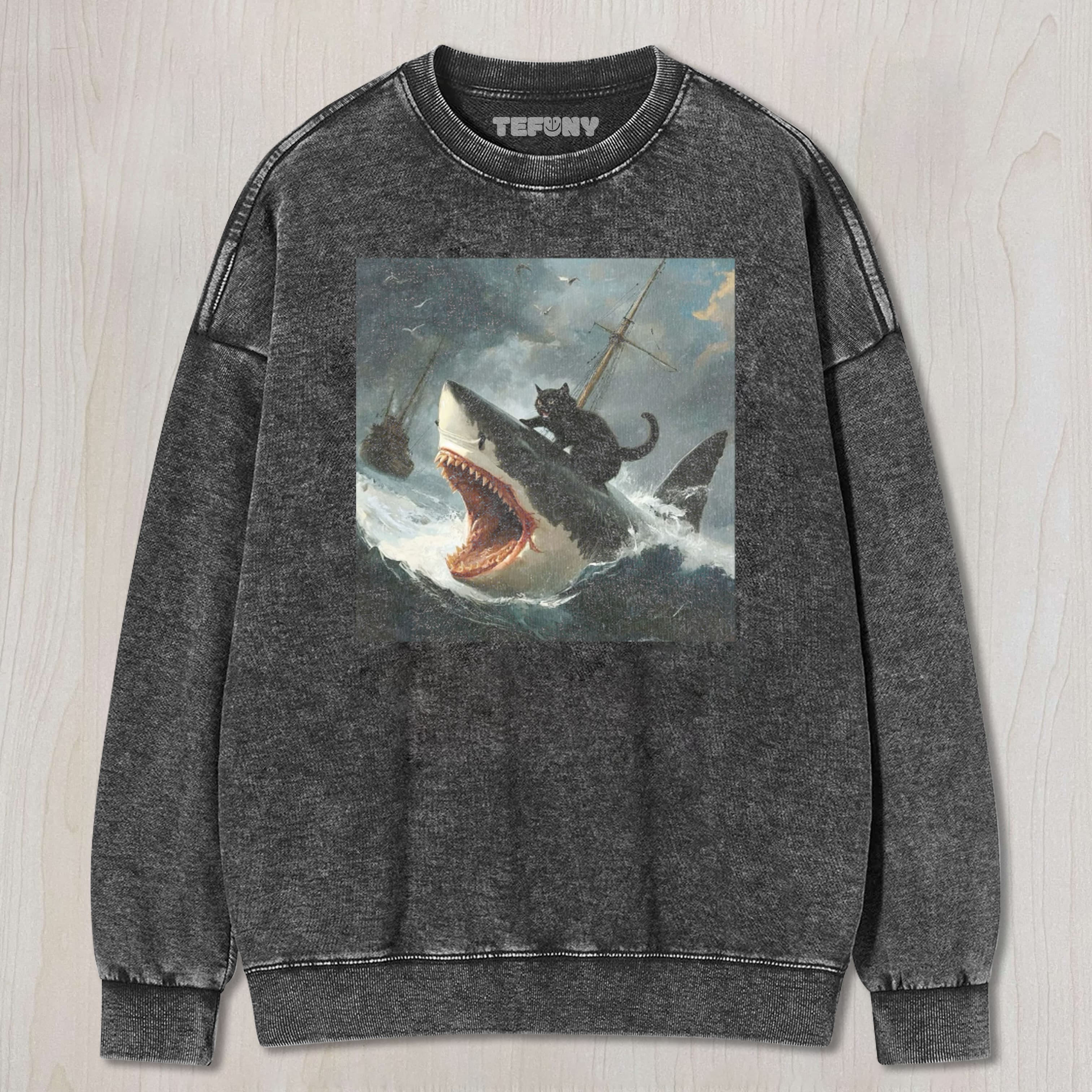 FAT CAT VS. SHARK-2 TEE & SWEAT & HOOD