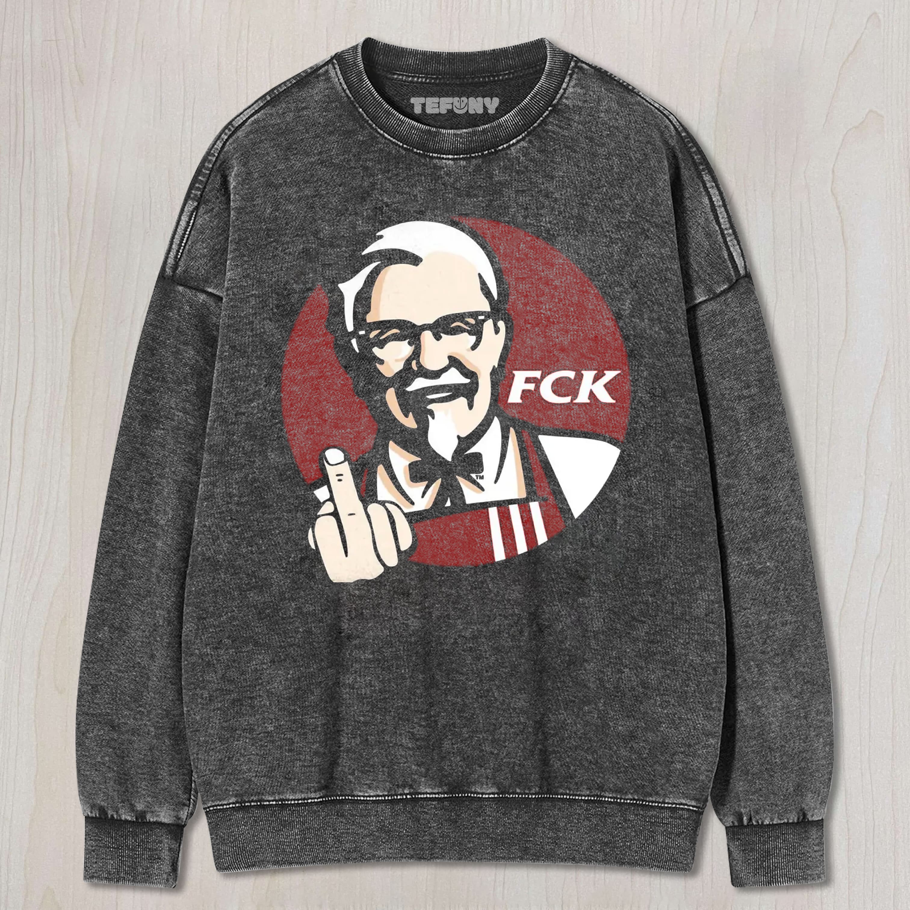 FCK FAST FOOD REBELLION VINTAGE WASHED TEE & SWEAT & HOOD