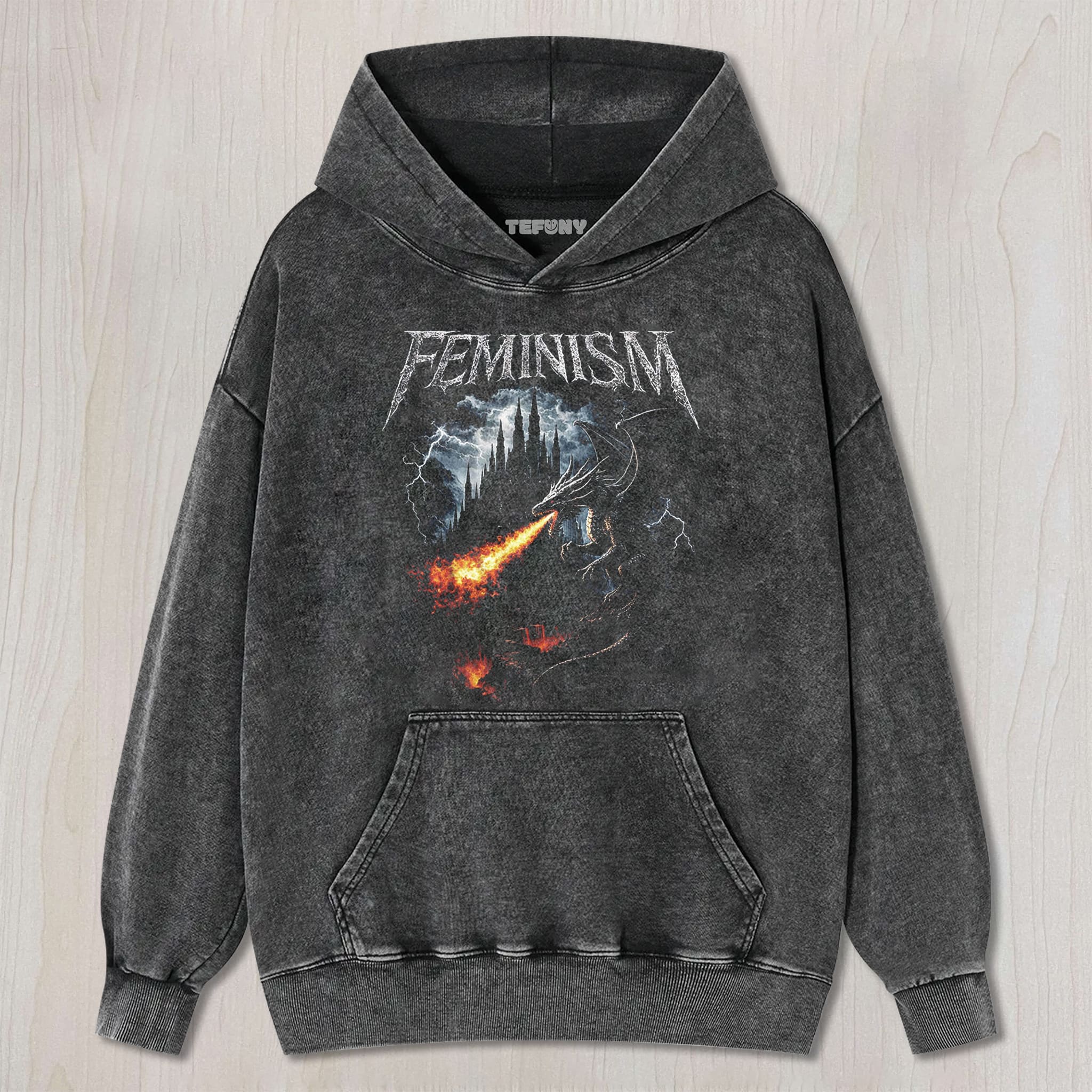 FEMINISM DRAGON FANTASY VINTAGE GRAPHICV1 UNISEX TEE, TANK TOP, LAYERED LS, SWEATSHIRT & HOODIE