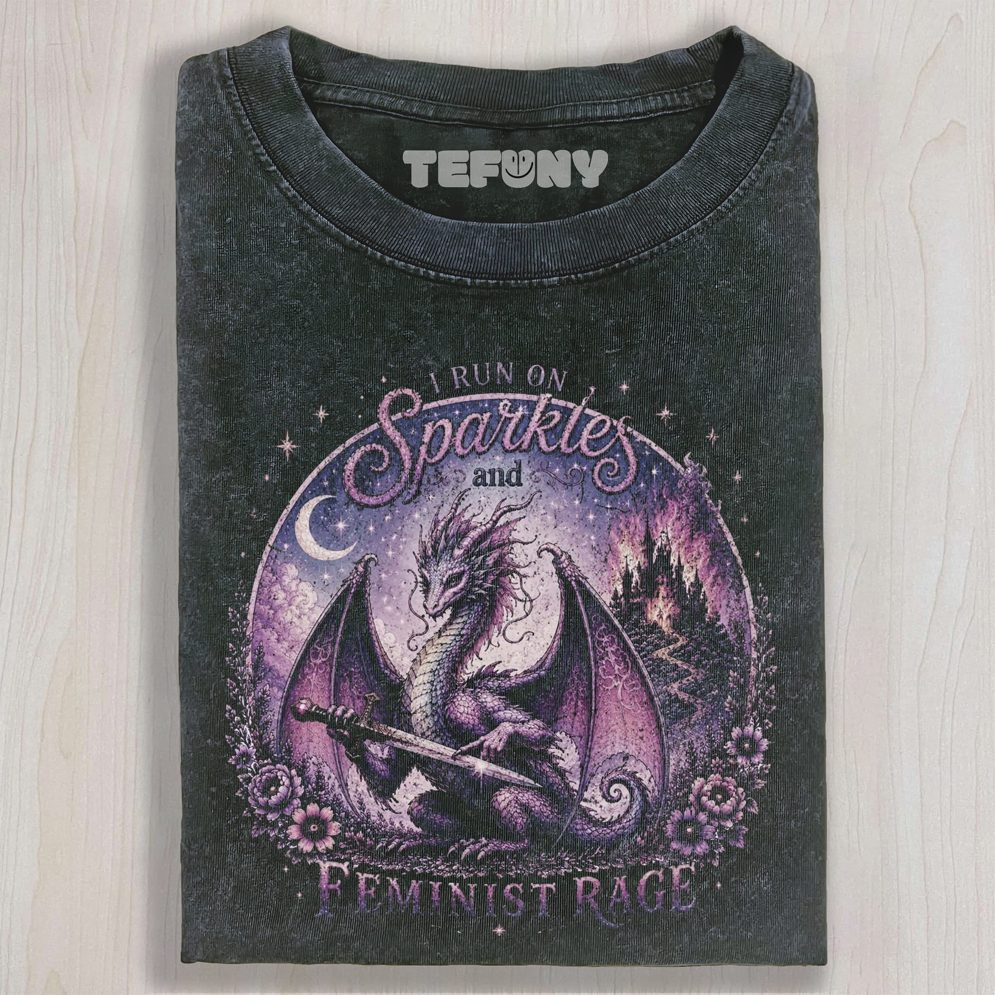 FEMINIST DRAGON UNISEX TEE, TANK TOP, LAYERED LS, SWEATSHIRT & HOODIE