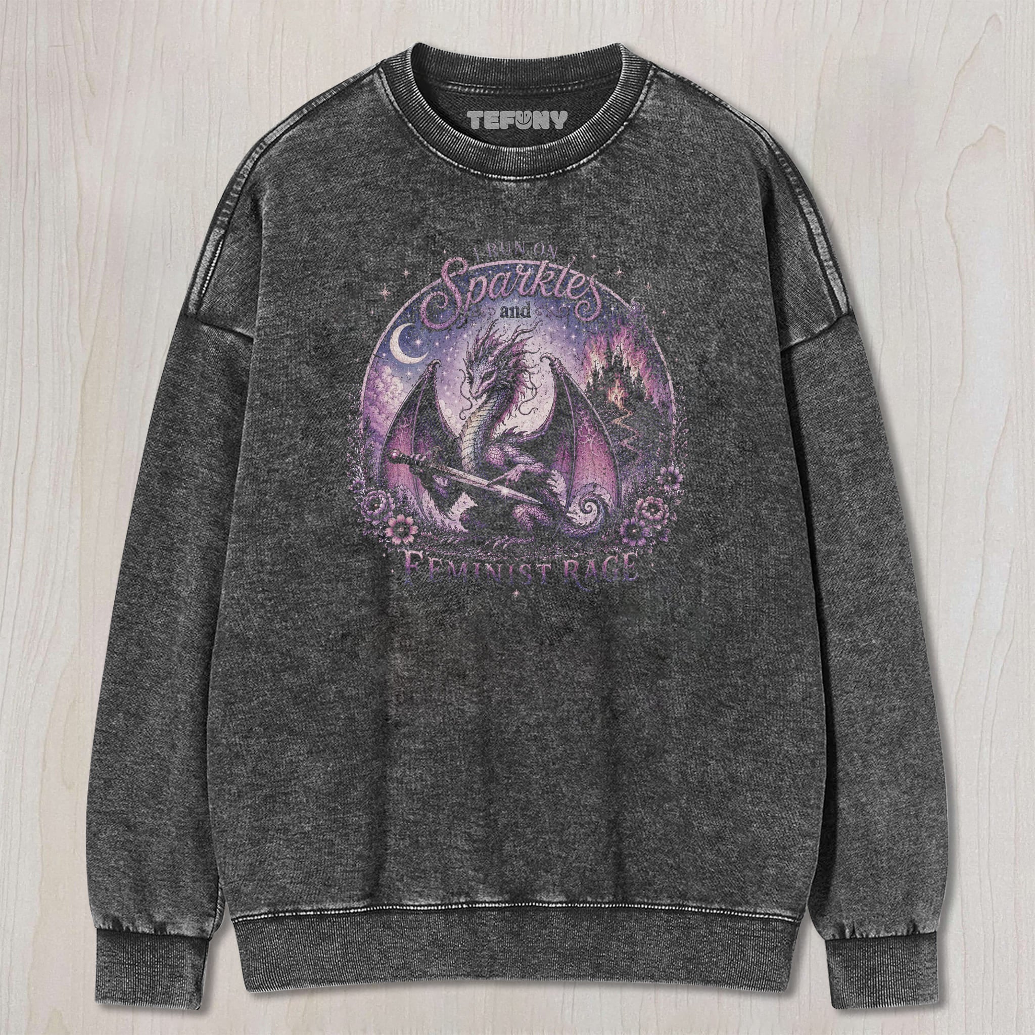 FEMINIST DRAGON UNISEX TEE, TANK TOP, LAYERED LS, SWEATSHIRT & HOODIE