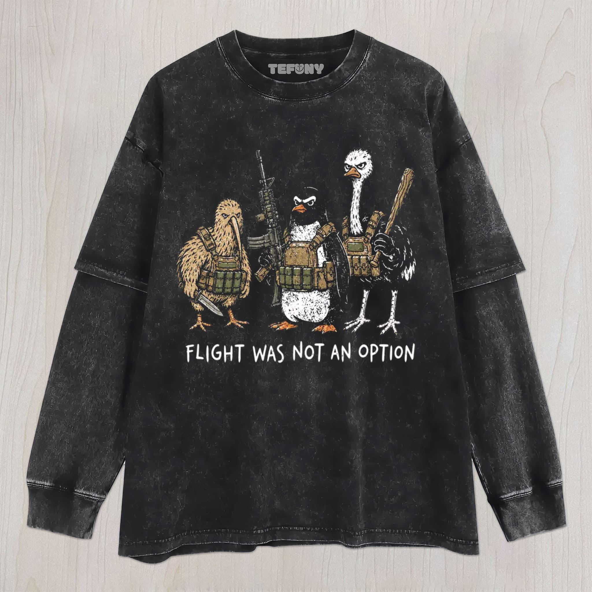 FLIGHT WAS NEVER AN OPTION V9 UNISEX TEE, TANK TOP, LAYERED LS, SWEATSHIRT & HOODIE