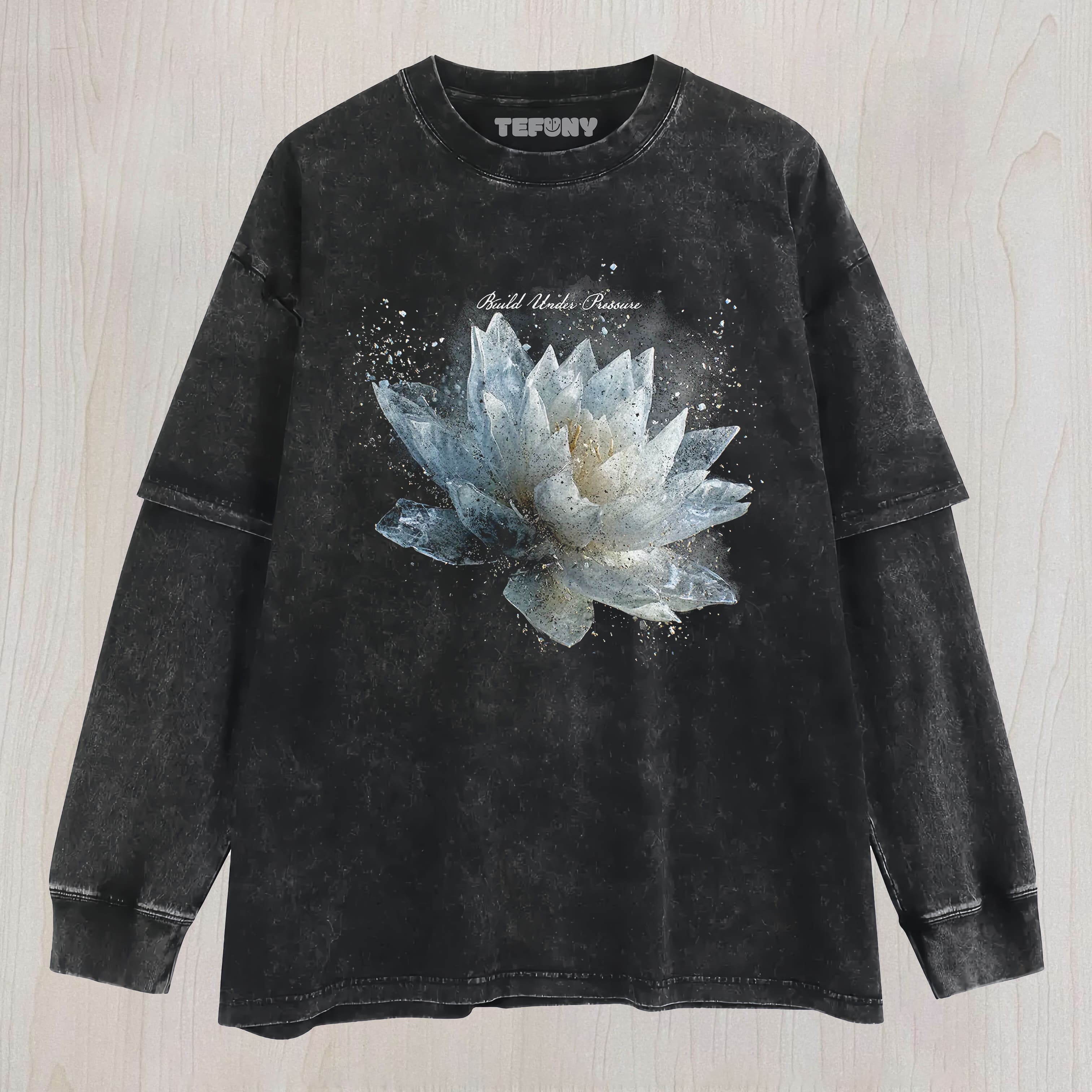FLORAE FROZEN LOTUS LAYERED LONG SLEEVE
