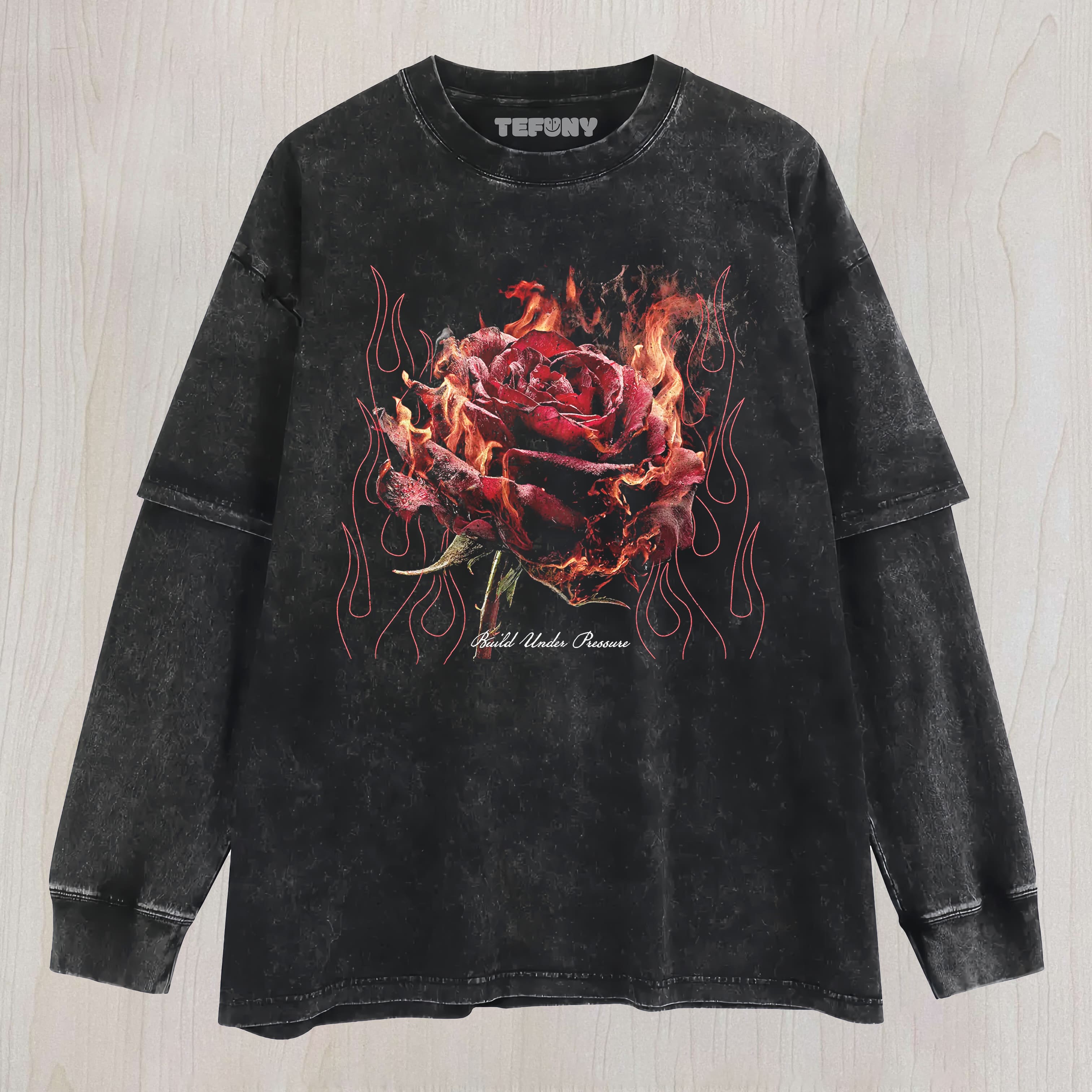 FLORAE INFERNO BLOOM LAYERED LONG SLEEVE