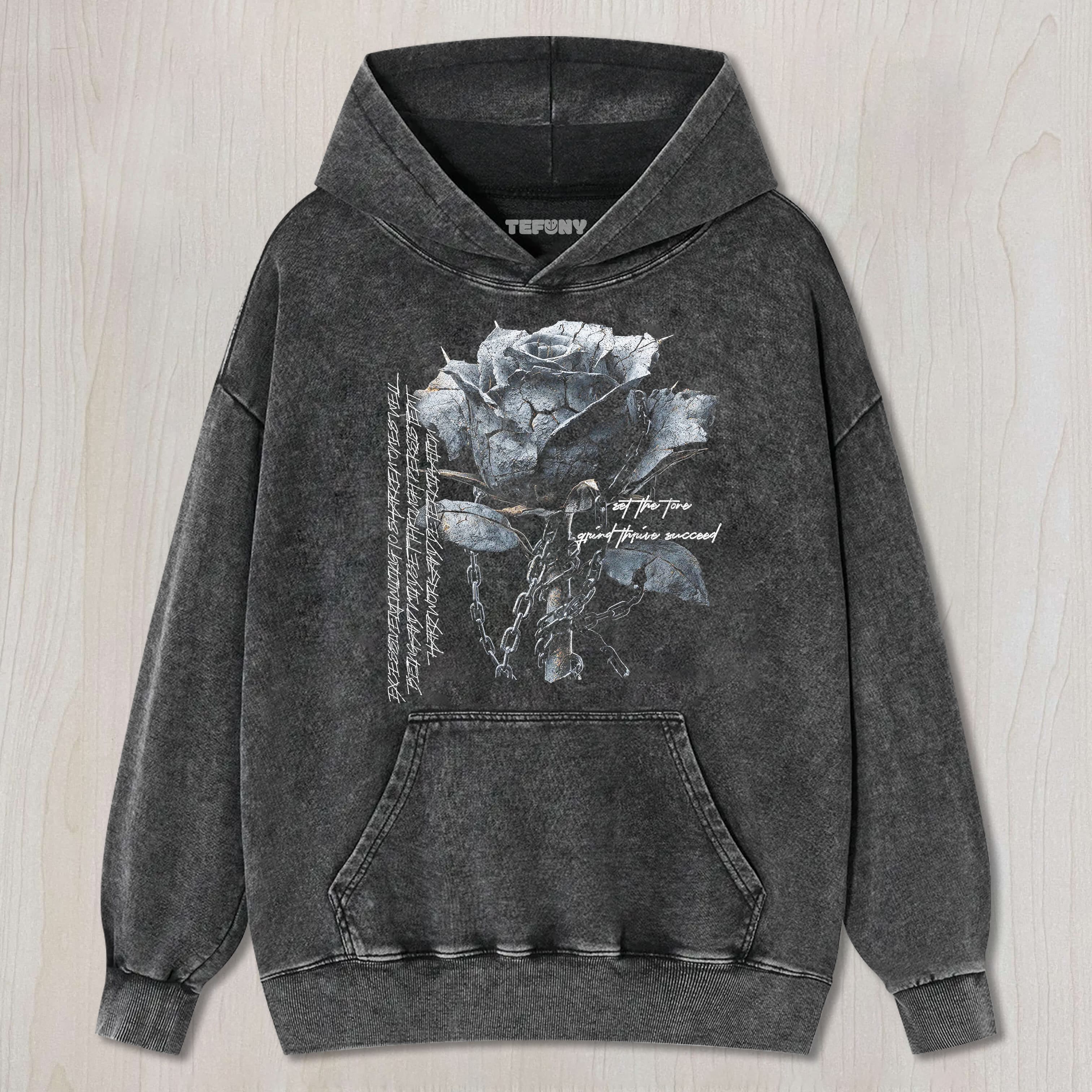 FLORAE IRON ROSE COLLAPSE TEE & SWEAT & HOOD
