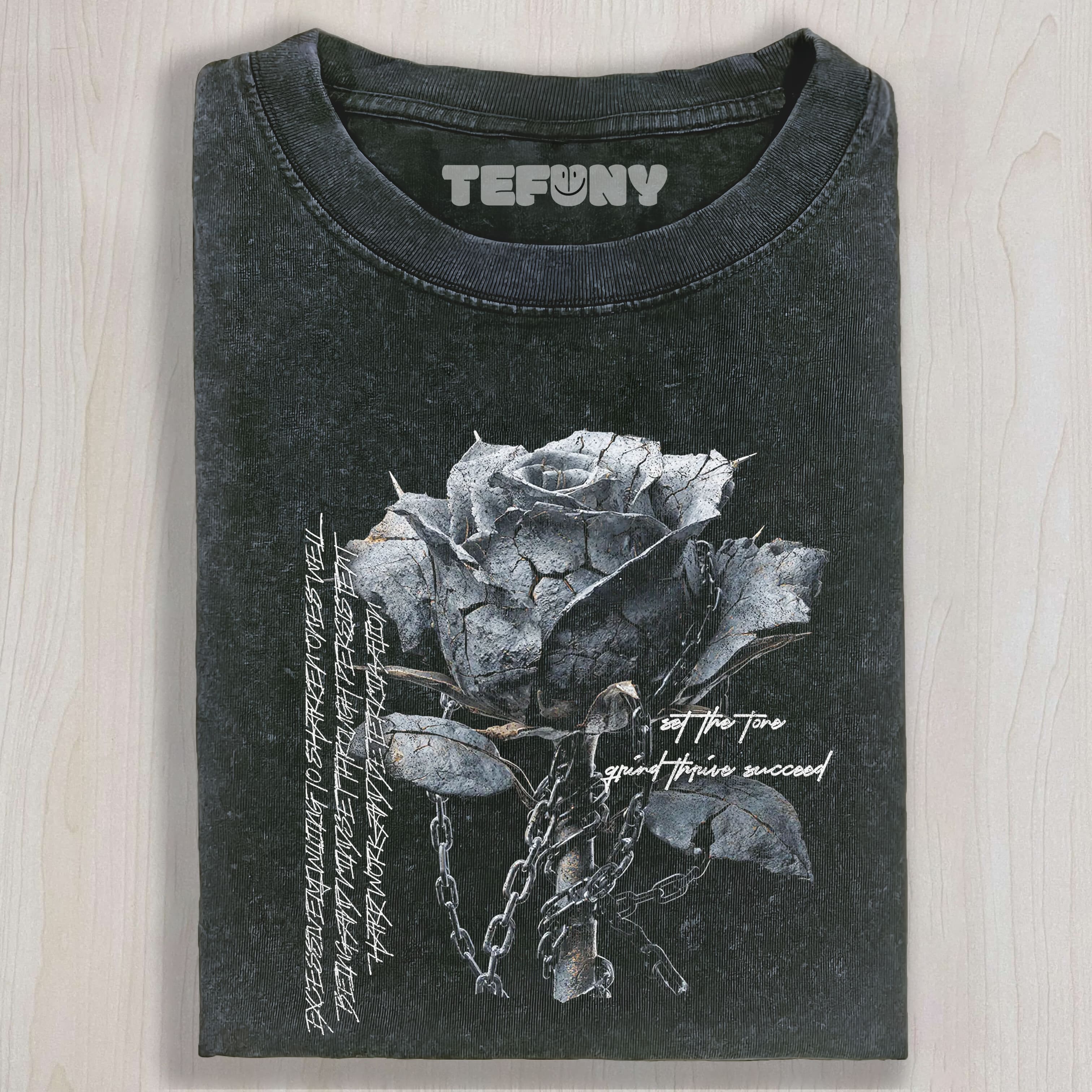 FLORAE IRON ROSE COLLAPSE TEE & SWEAT & HOOD