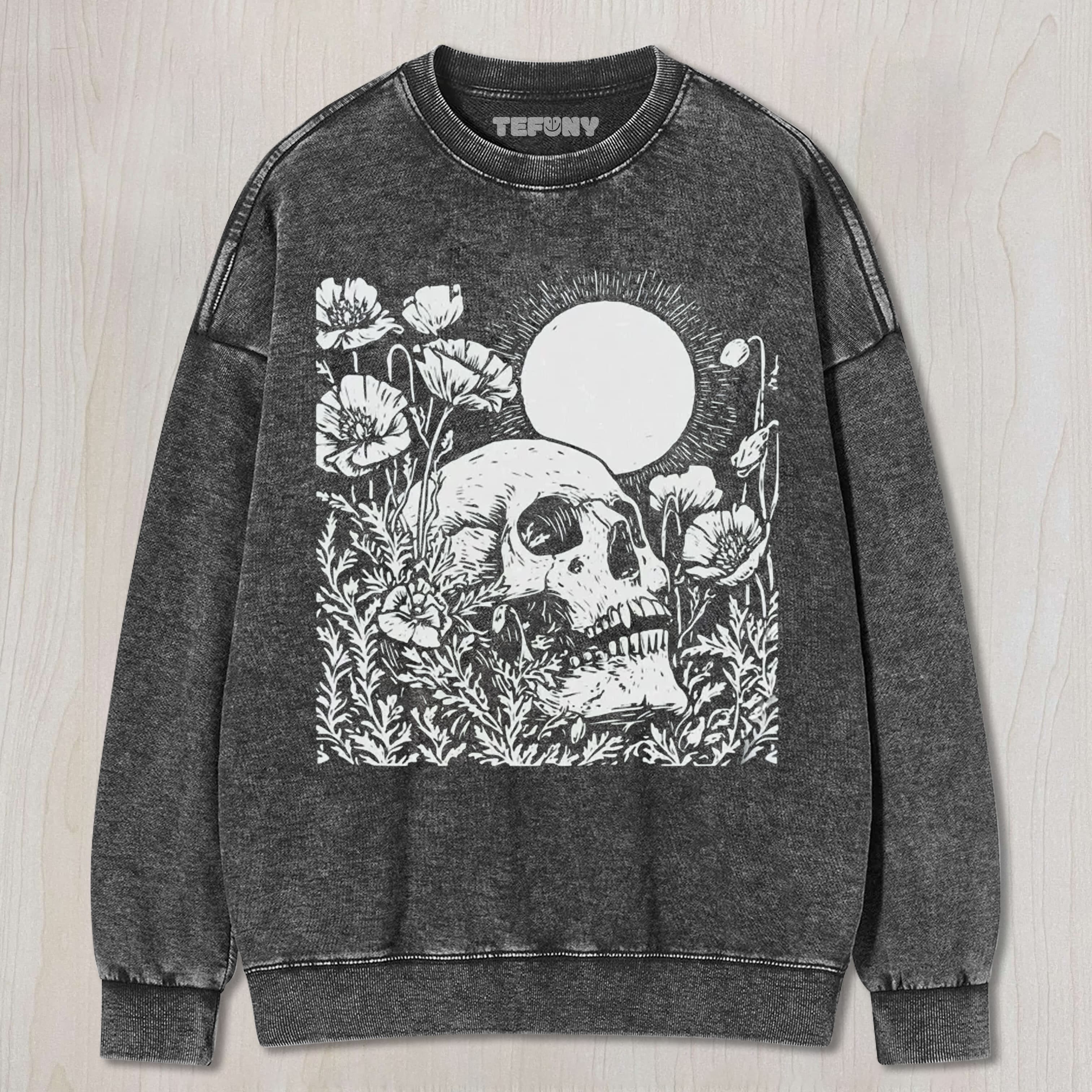 FLORAL SKULL T UNISEX TEE, TANK TOP, LAYERED LS, SWEATSHIRT & HOODIE