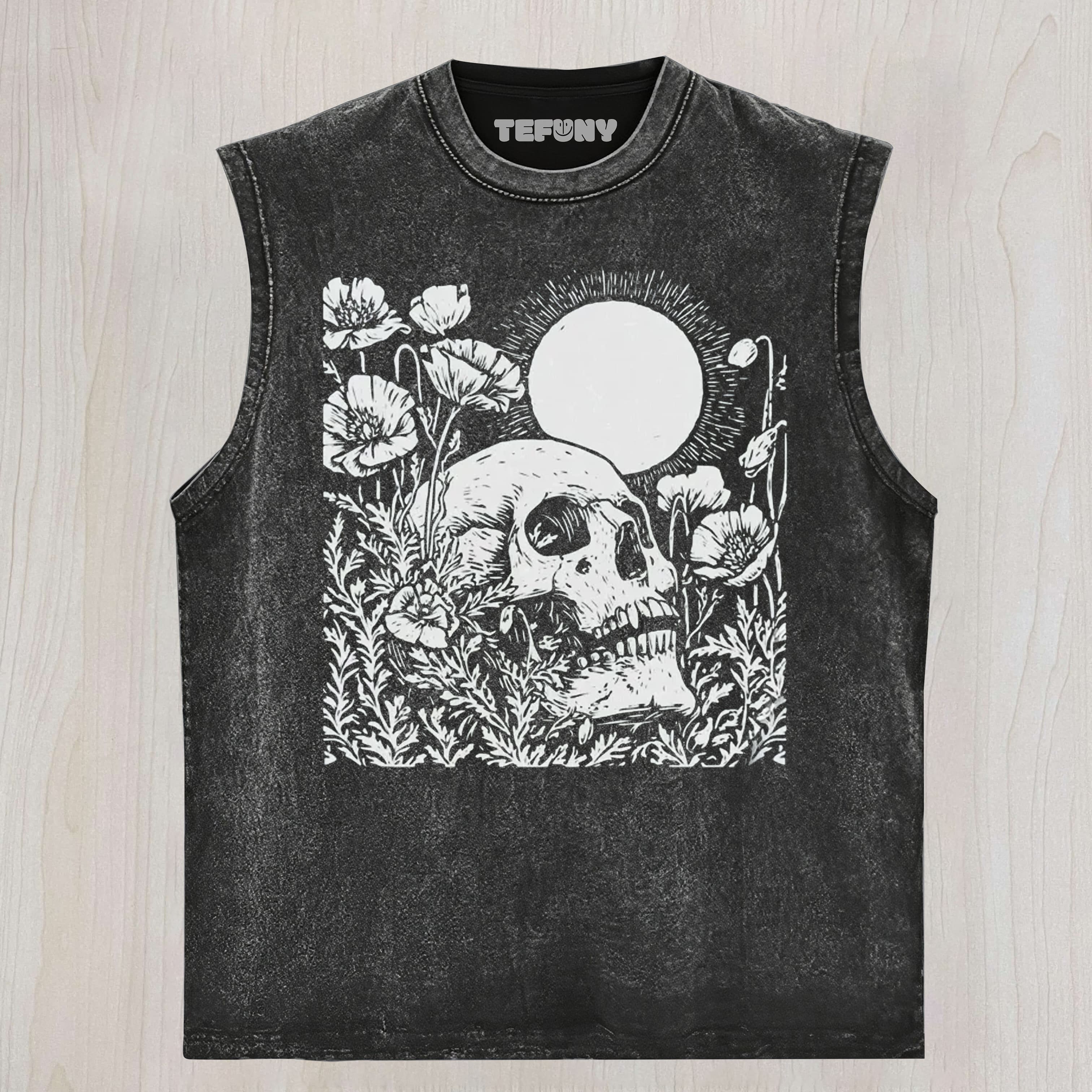 FLORAL SKULL T UNISEX TEE, TANK TOP, LAYERED LS, SWEATSHIRT & HOODIE