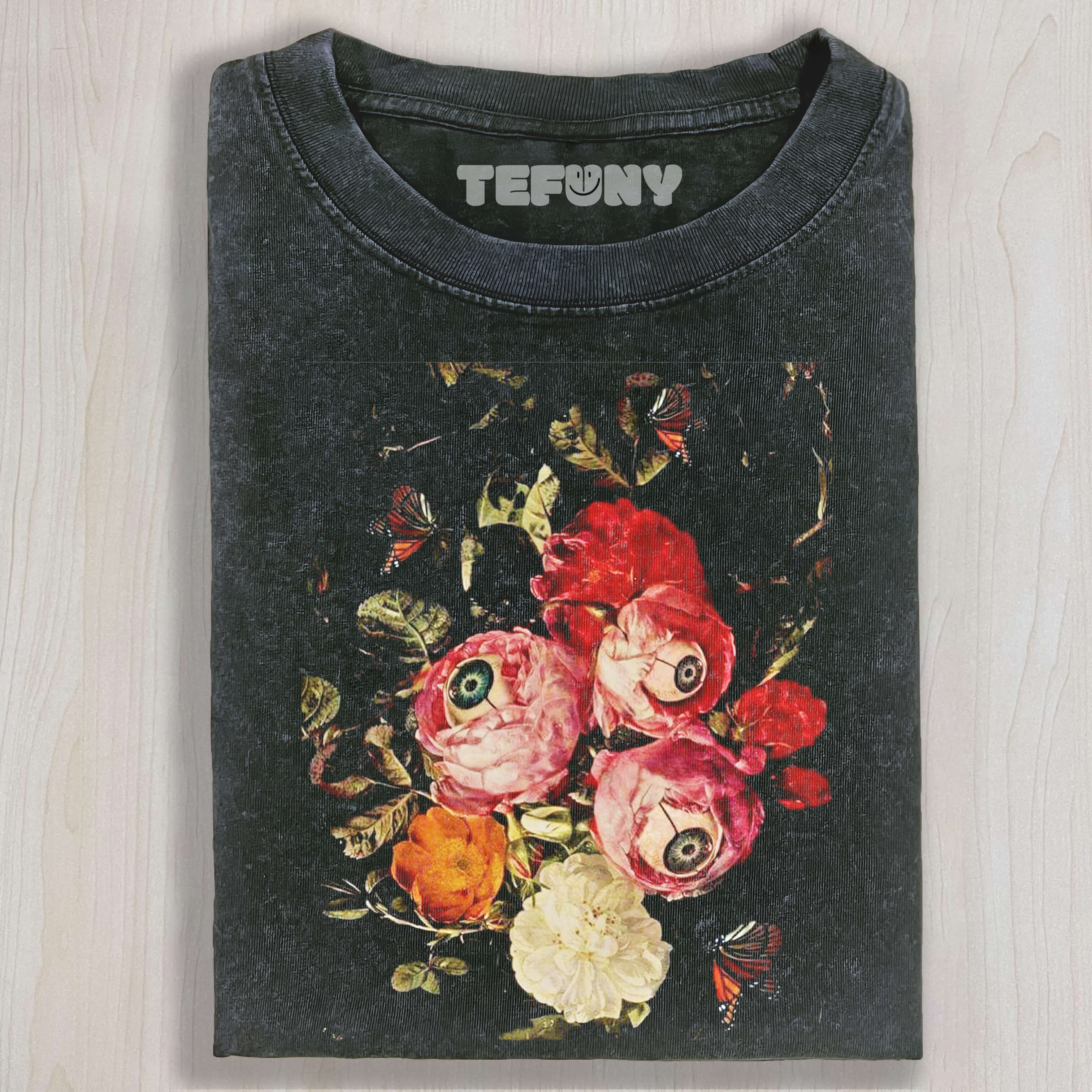FLOWER BUDS SPROUTED HUMAN EYES T-SHIRT & LONG SLEEVES & HOODIES