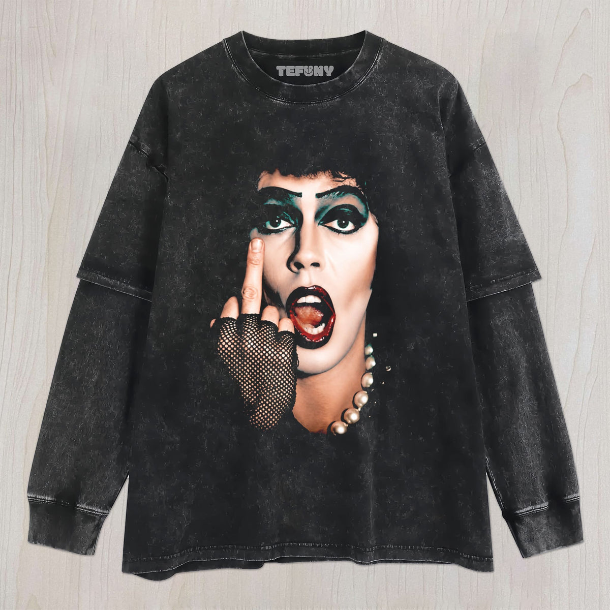FRANK-N-FURTER MIDDLE FINGER UNISEX TEE, TANK TOP, LAYERED LS, SWEATSHIRT & HOODIE