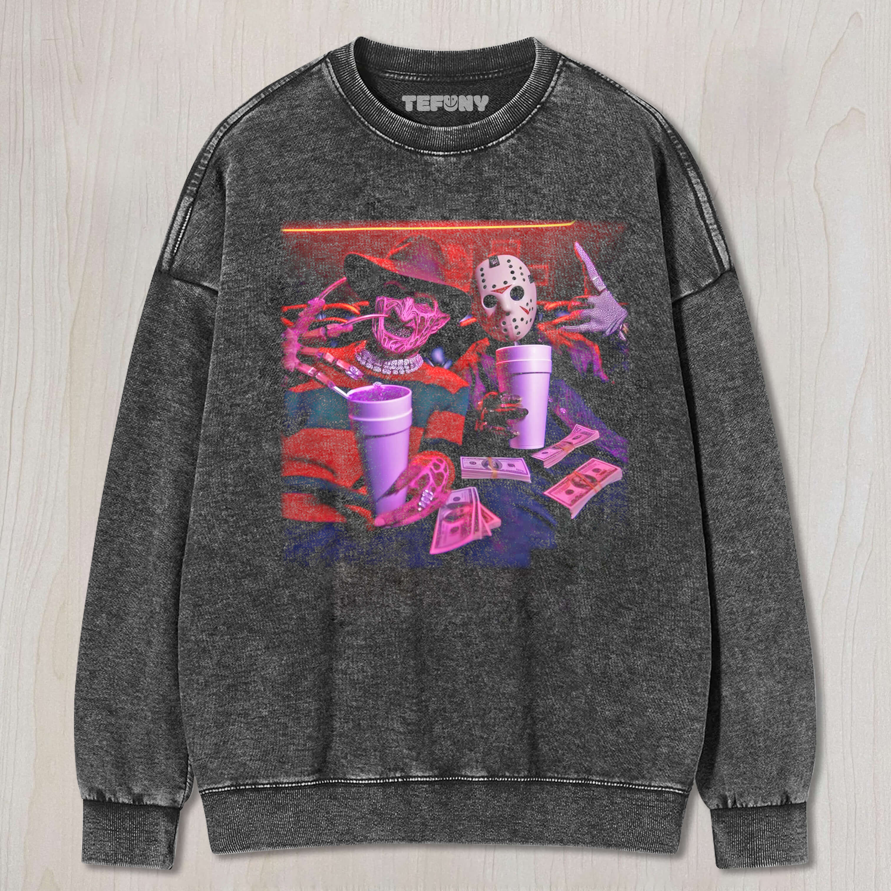 FREDDY AND JASON HALLOWEEN T-SHIRT