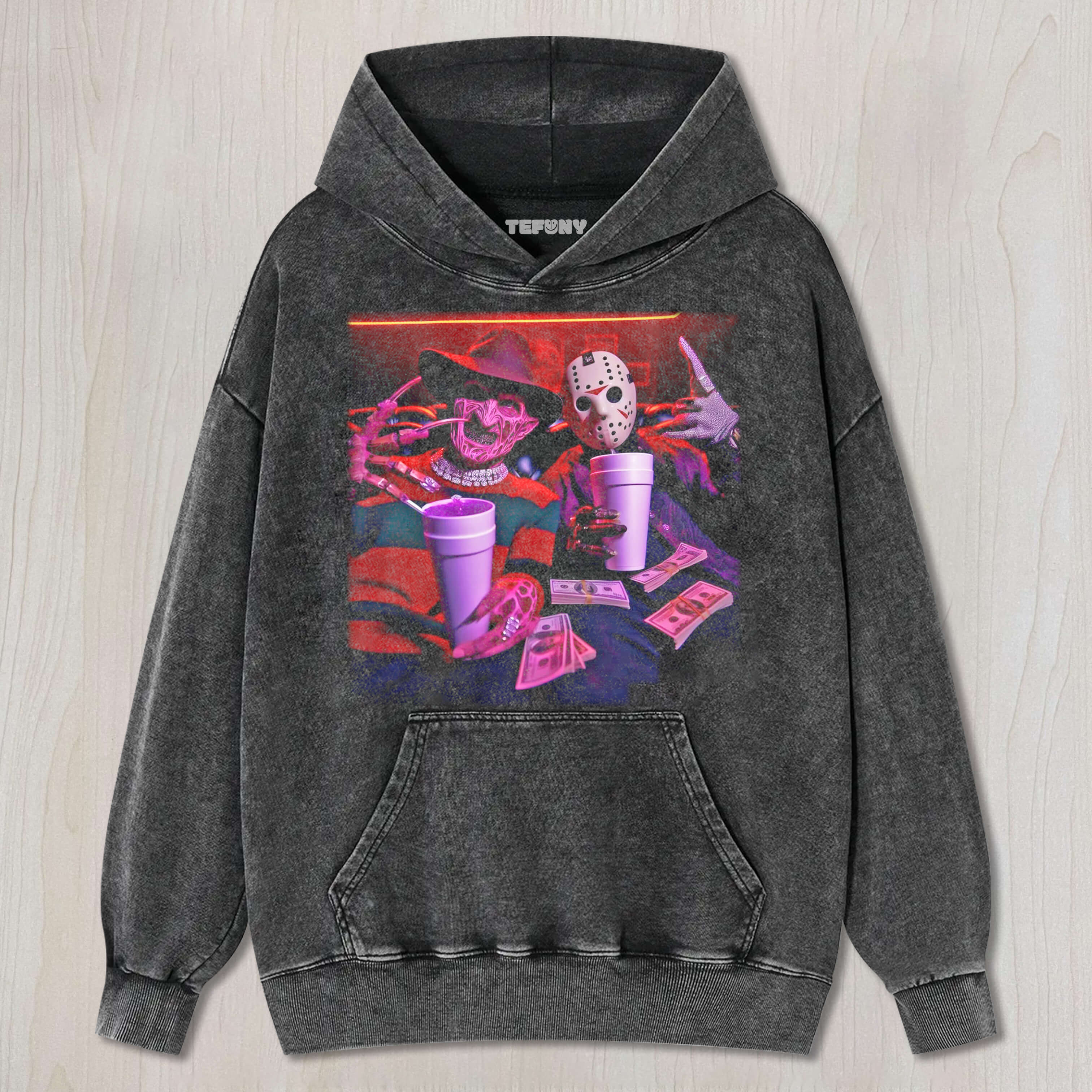 FREDDY AND JASON HALLOWEEN T-SHIRT