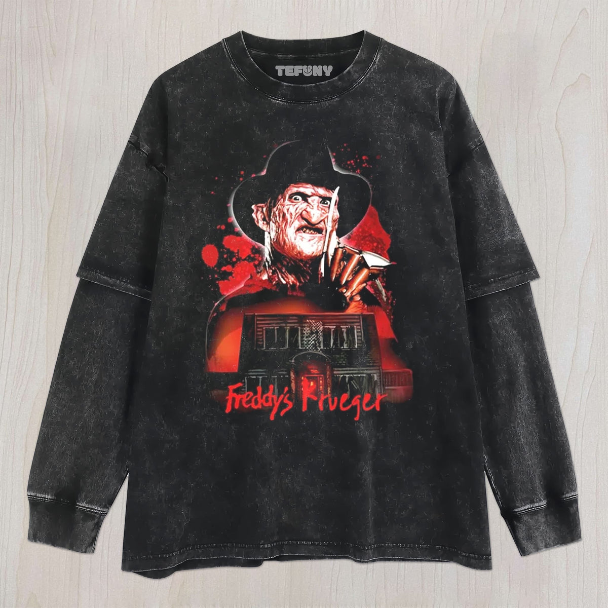 FREDDY'S KRVEGER UNISEX TEE, TANK TOP, LAYERED LS, SWEATSHIRT & HOODIE