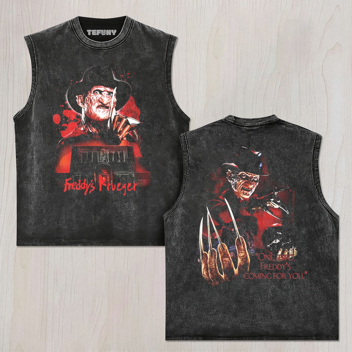 FREDDY'S KRVEGER UNISEX TEE, TANK TOP, LAYERED LS, SWEATSHIRT & HOODIE