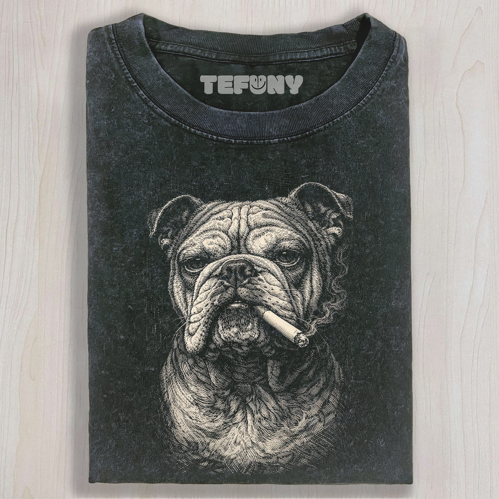 FRENCH BULLDOG SMOKING UNISEX TEE, TANK TOP, LAYERED LS, SWEATSHIRT & HOODIE