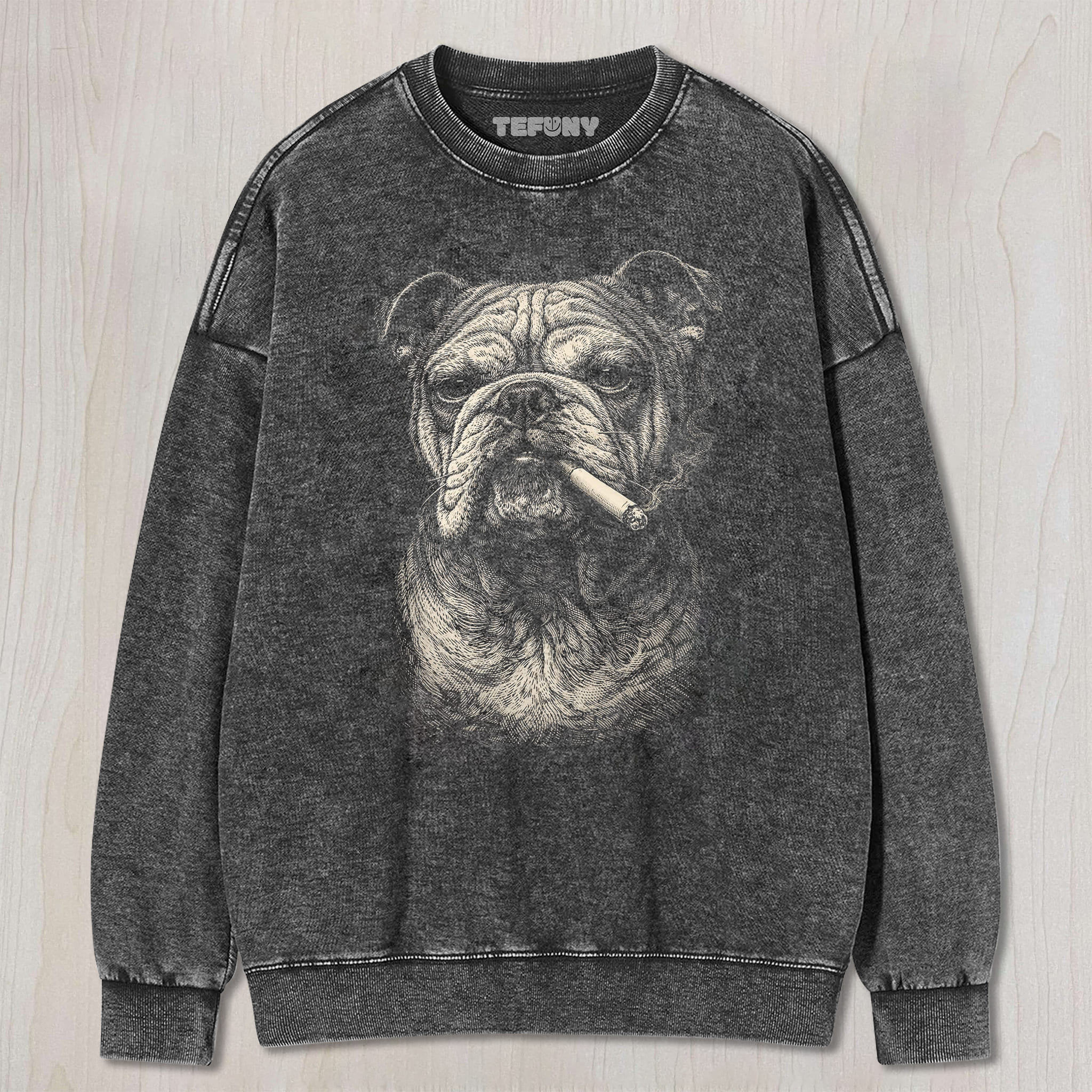 FRENCH BULLDOG SMOKING UNISEX TEE, TANK TOP, LAYERED LS, SWEATSHIRT & HOODIE