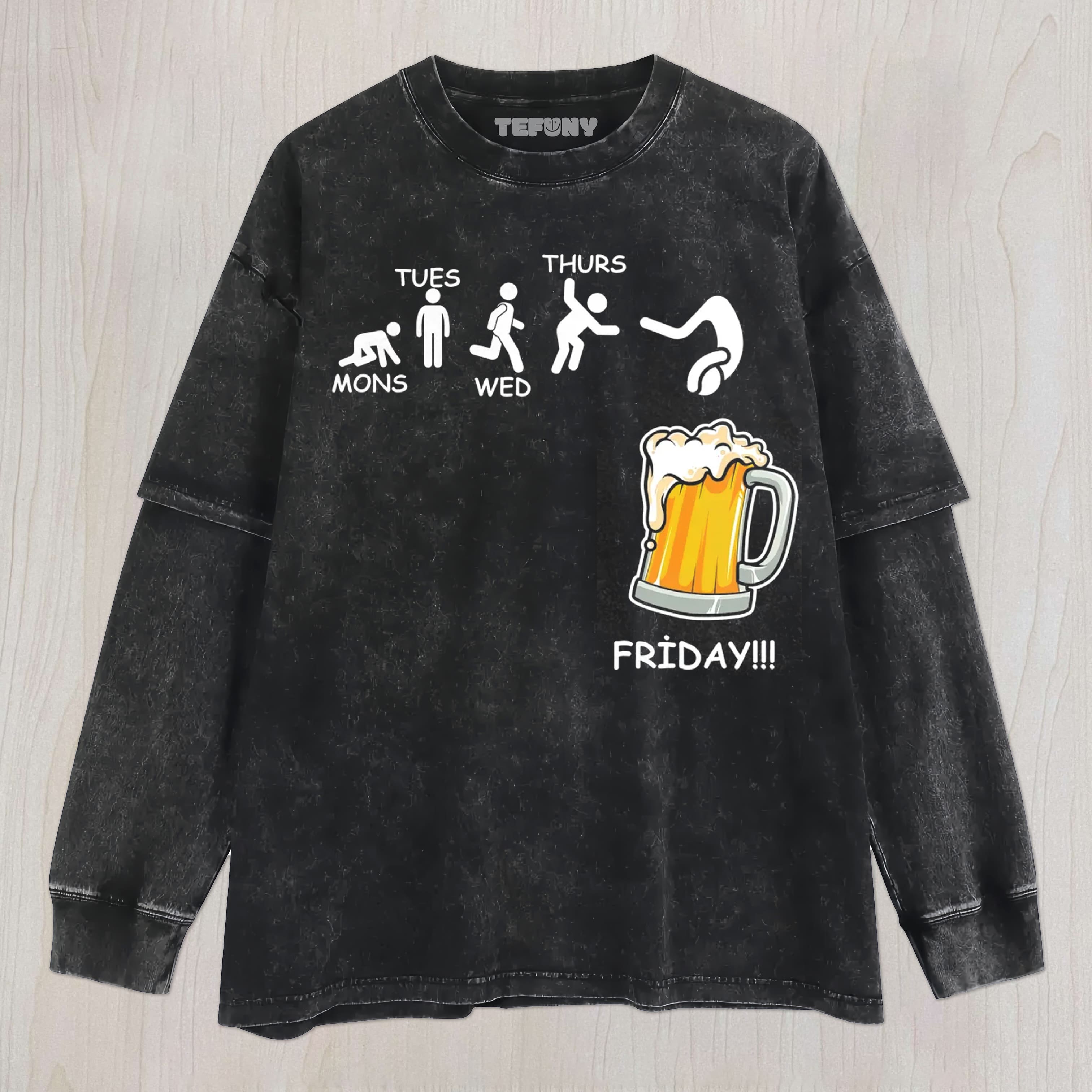 FRIDAY BEER UNISEX TEE, TANK TOP, LAYERED LS, SWEATSHIRT & HOODIE
