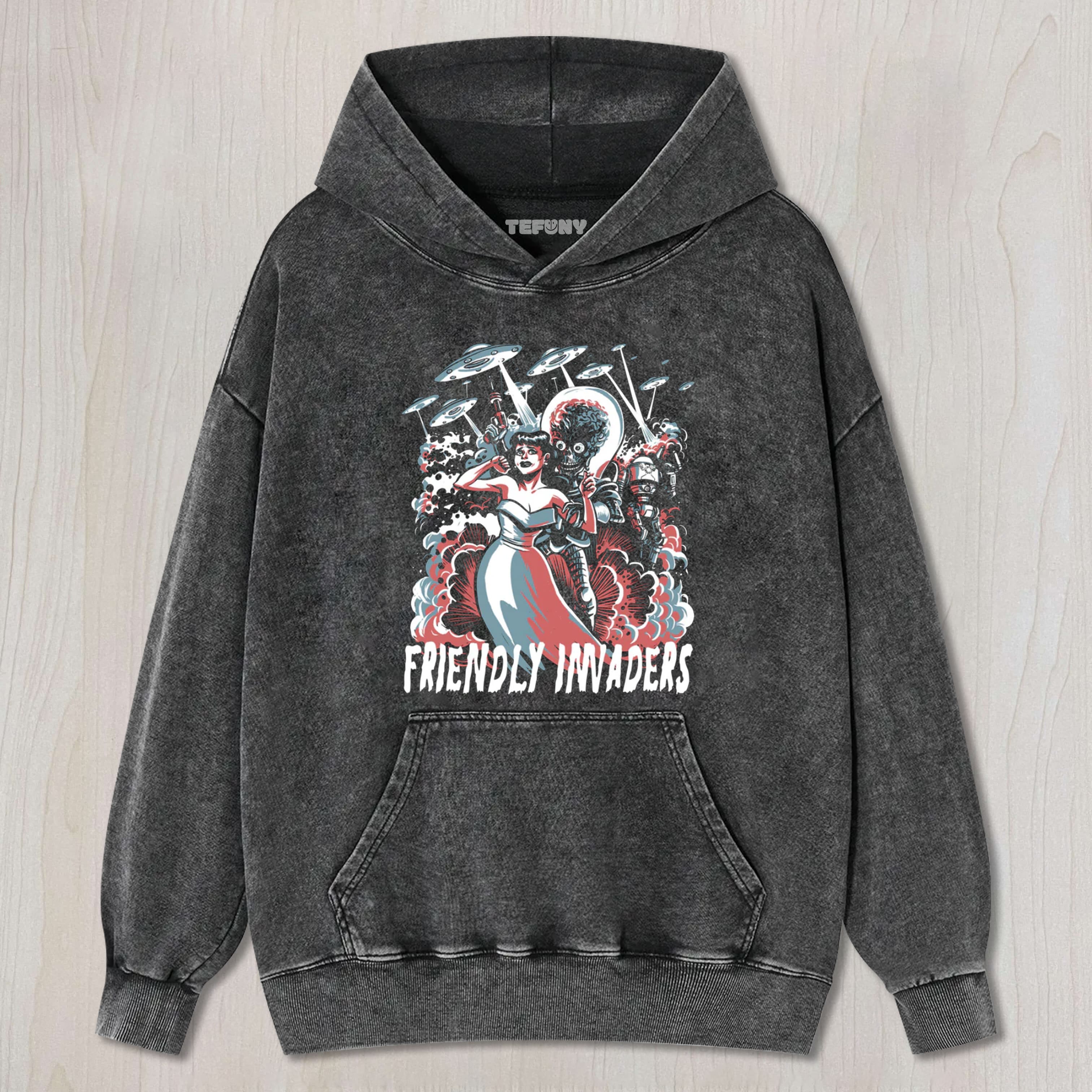 FRIENDLY INVADERS UNISEX TEE, TANK TOP, LAYERED LS, SWEATSHIRT & HOODIE