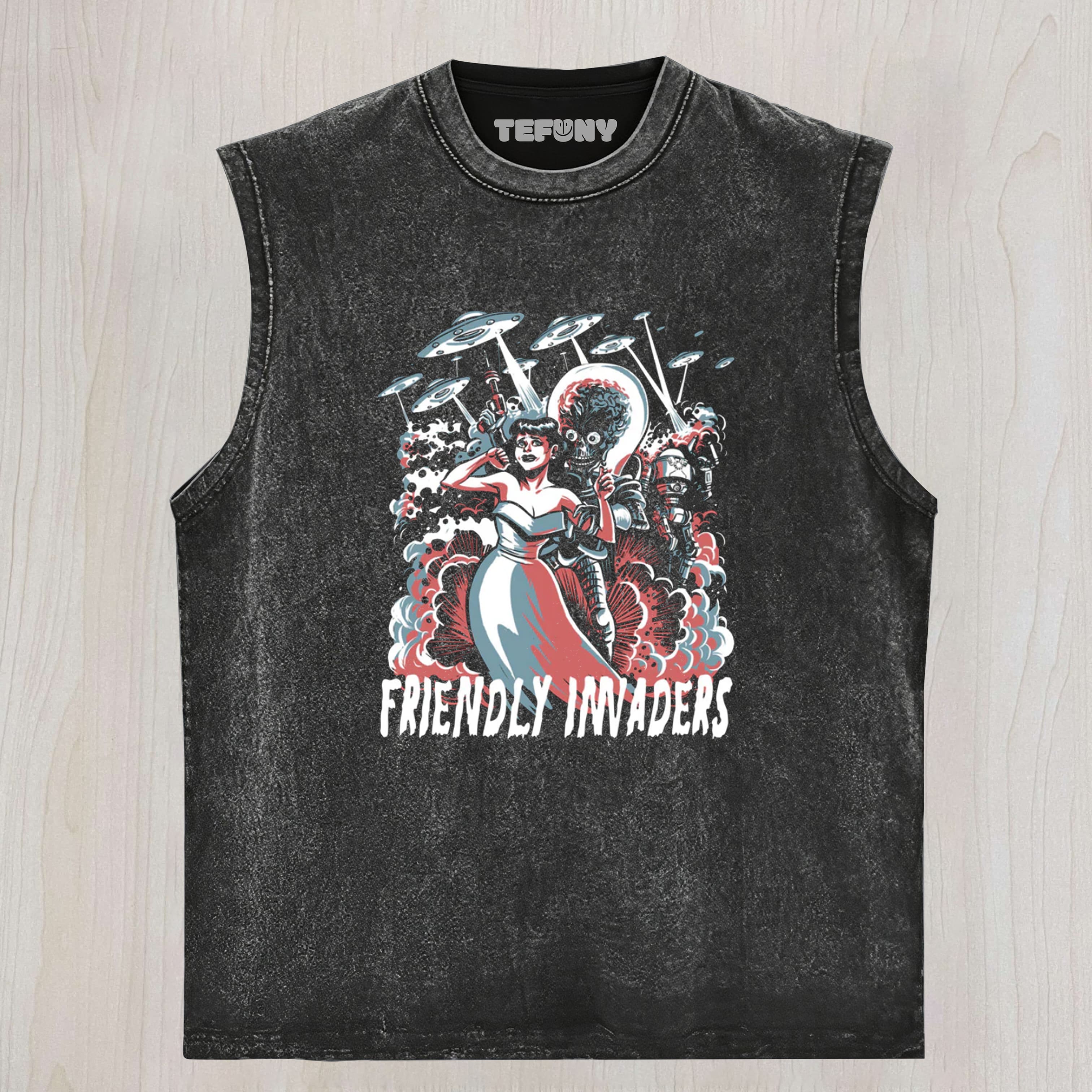 FRIENDLY INVADERS UNISEX TEE, TANK TOP, LAYERED LS, SWEATSHIRT & HOODIE