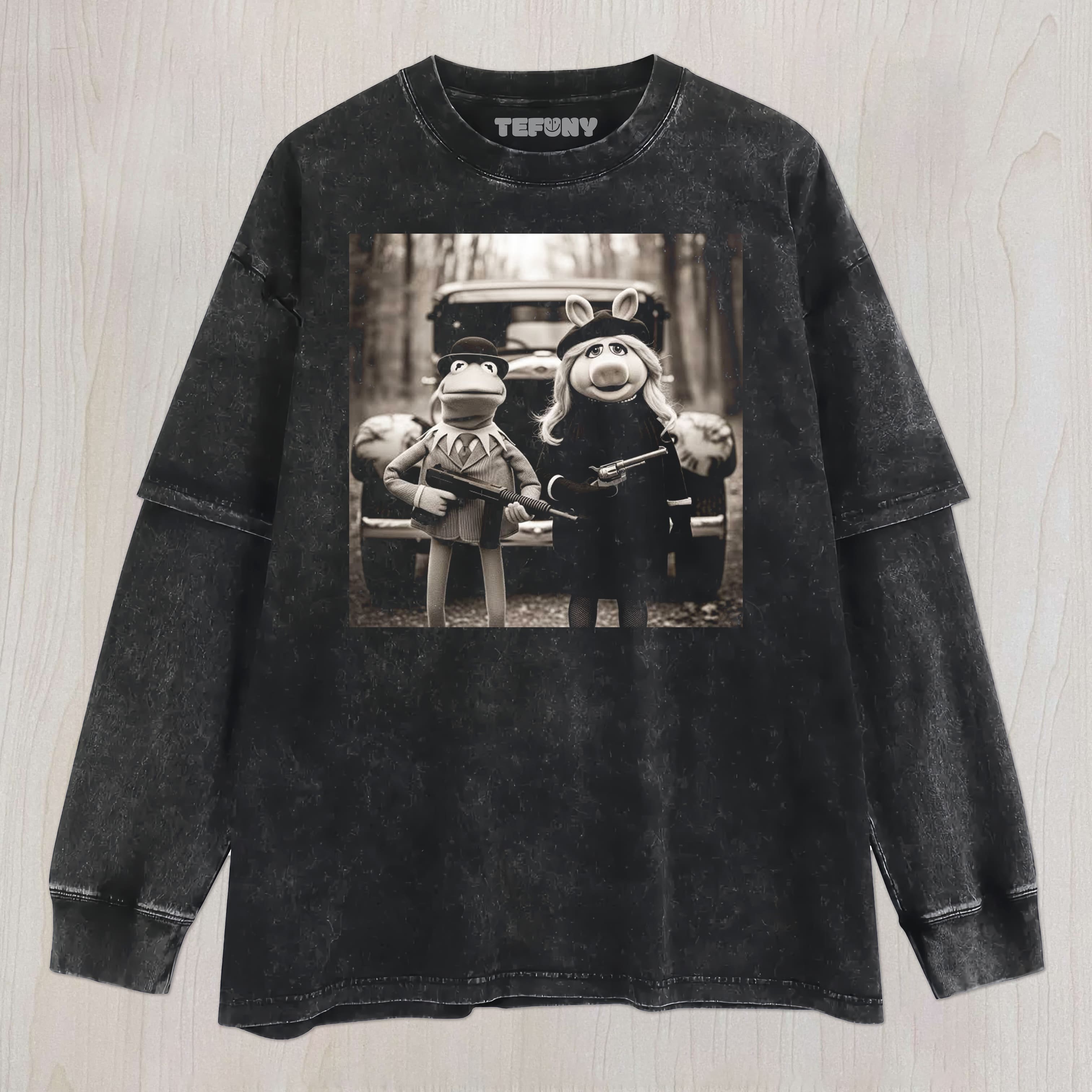 FROG AND MISS PIGGY UNISEX TEE, TANK TOP, LAYERED LS, SWEATSHIRT & HOODIE