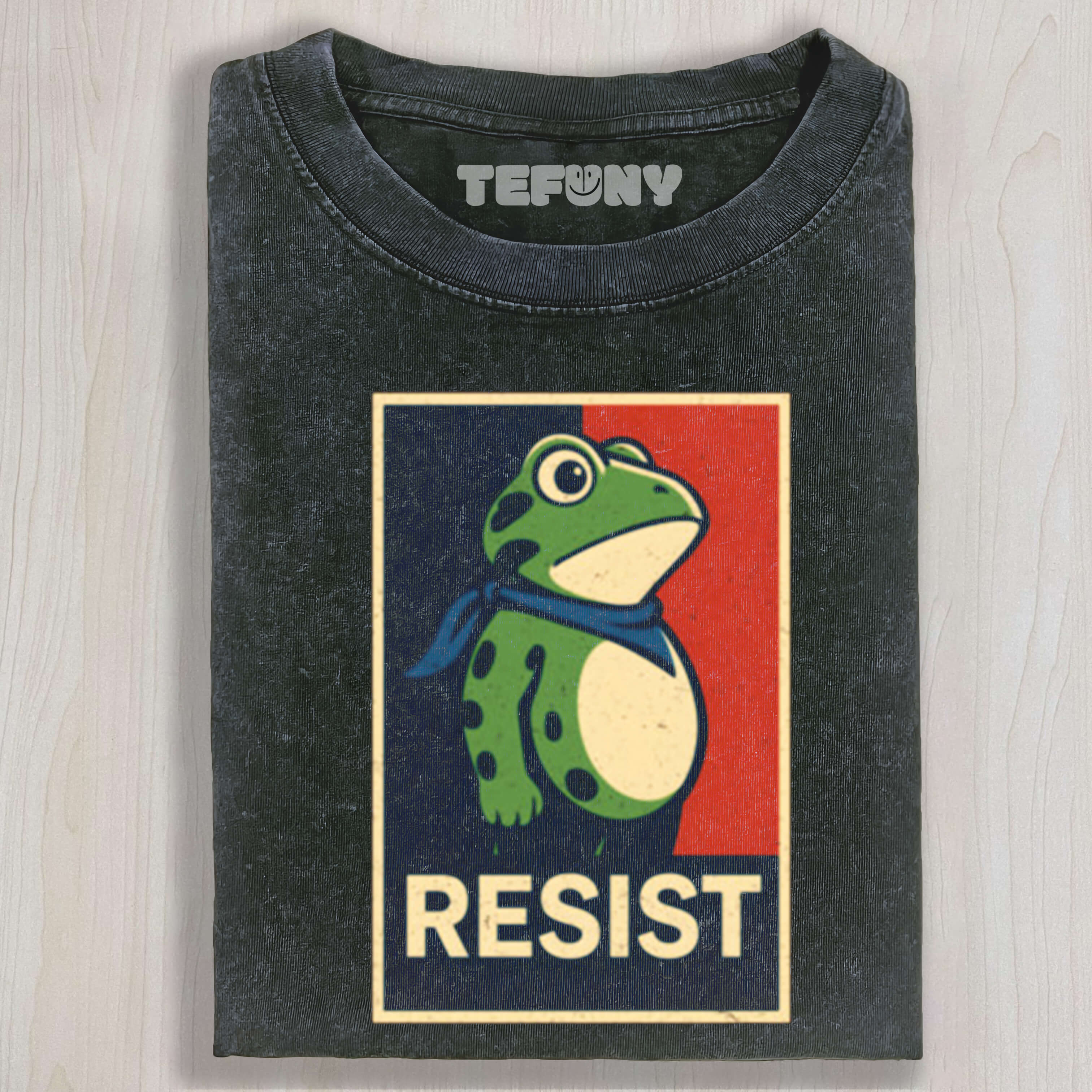 FROG STANDS AT ATTENTION T-SHIRT