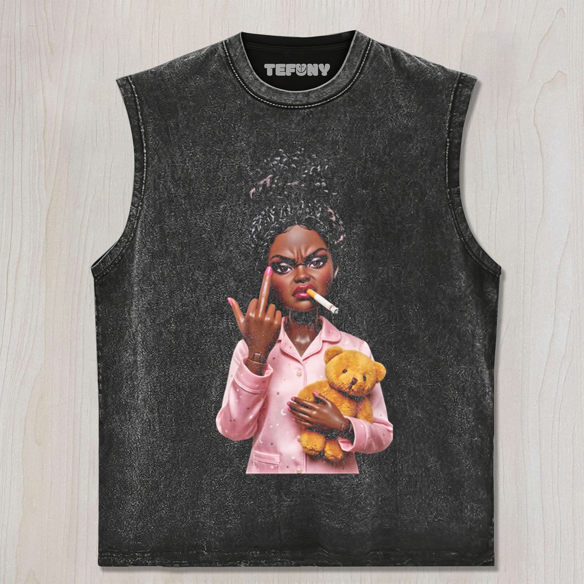 FUCK OFF DOLL MEME V2 UNISEX TEE, TANK TOP, LAYERED LS, SWEATSHIRT & HOODIE