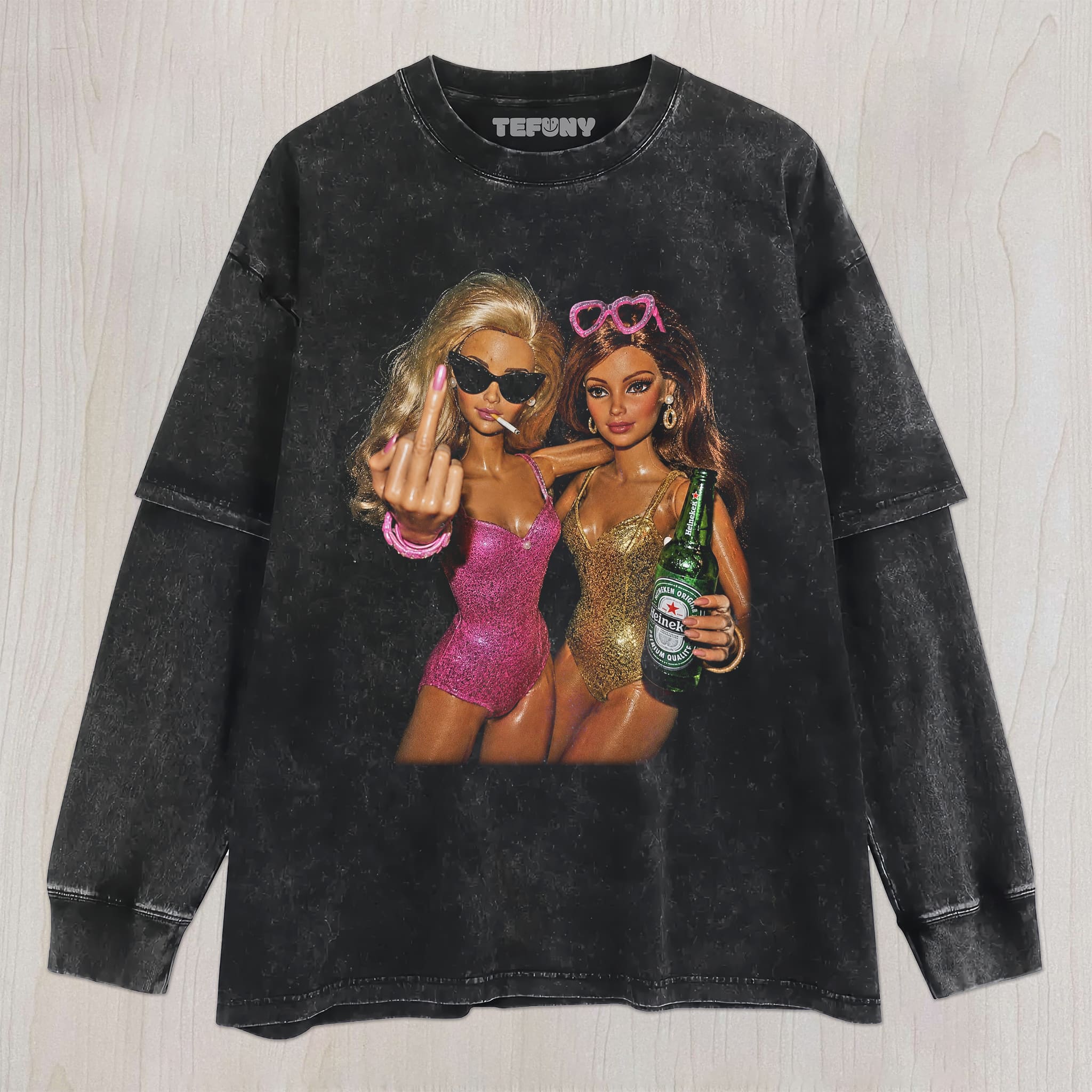 FUCK OFF DOLL MEME V3 UNISEX TEE, TANK TOP, LAYERED LS, SWEATSHIRT & HOODIE