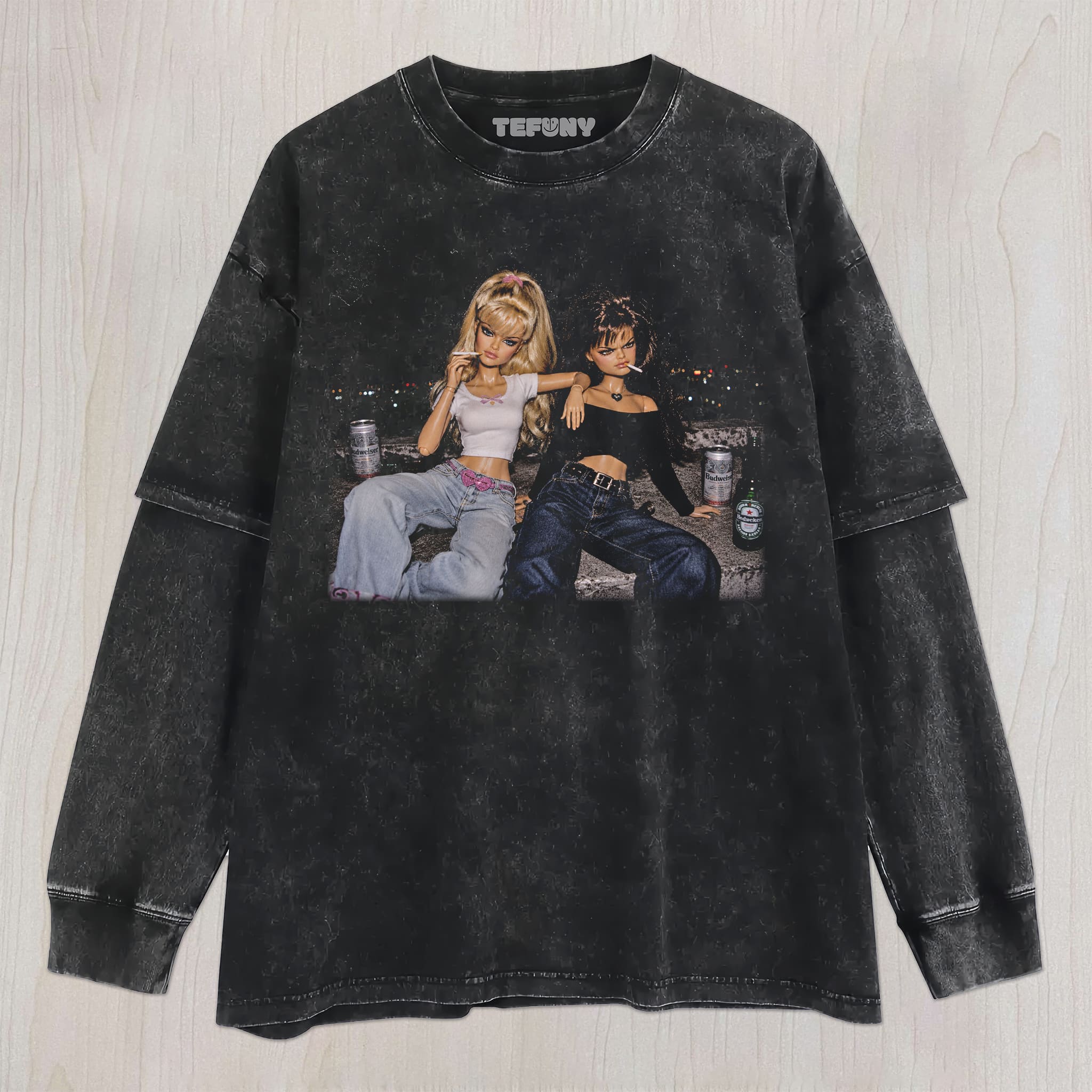FUCK OFF DOLL MEME V4 UNISEX TEE, TANK TOP, LAYERED LS, SWEATSHIRT & HOODIE