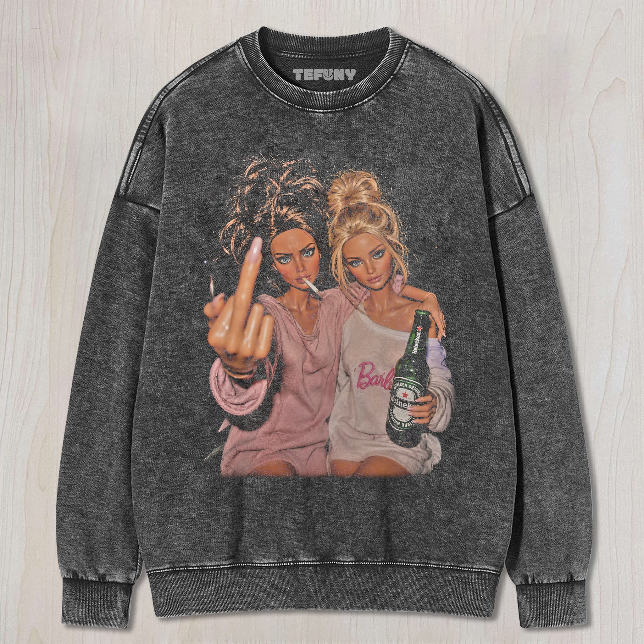 FUCK OFF DOLL MEME V6 UNISEX TEE, TANK TOP, LAYERED LS, SWEATSHIRT & HOODIE
