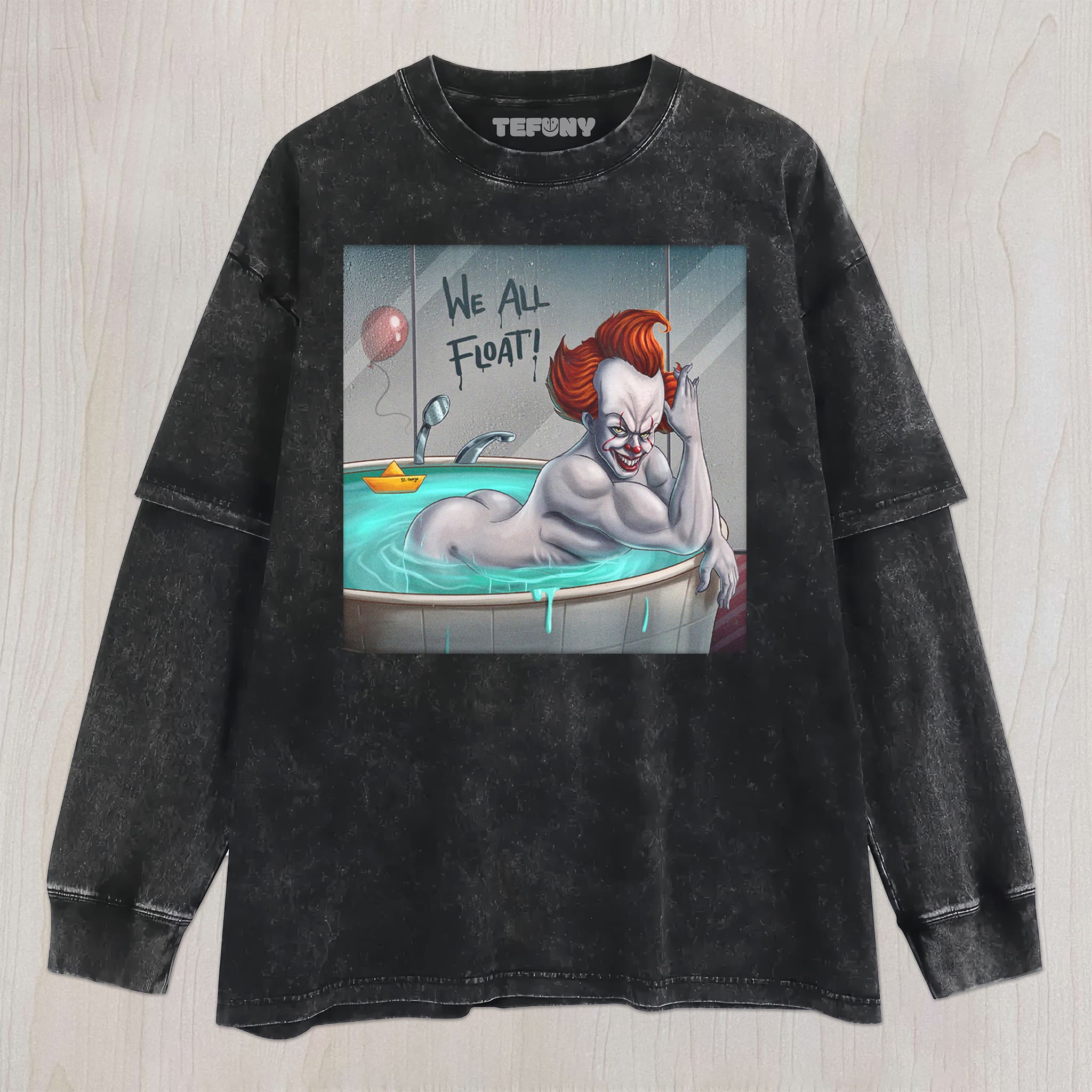 FUN-LOVING KILLER CLOWN UNISEX TEE, TANK TOP, LAYERED LS, SWEATSHIRT & HOODIE