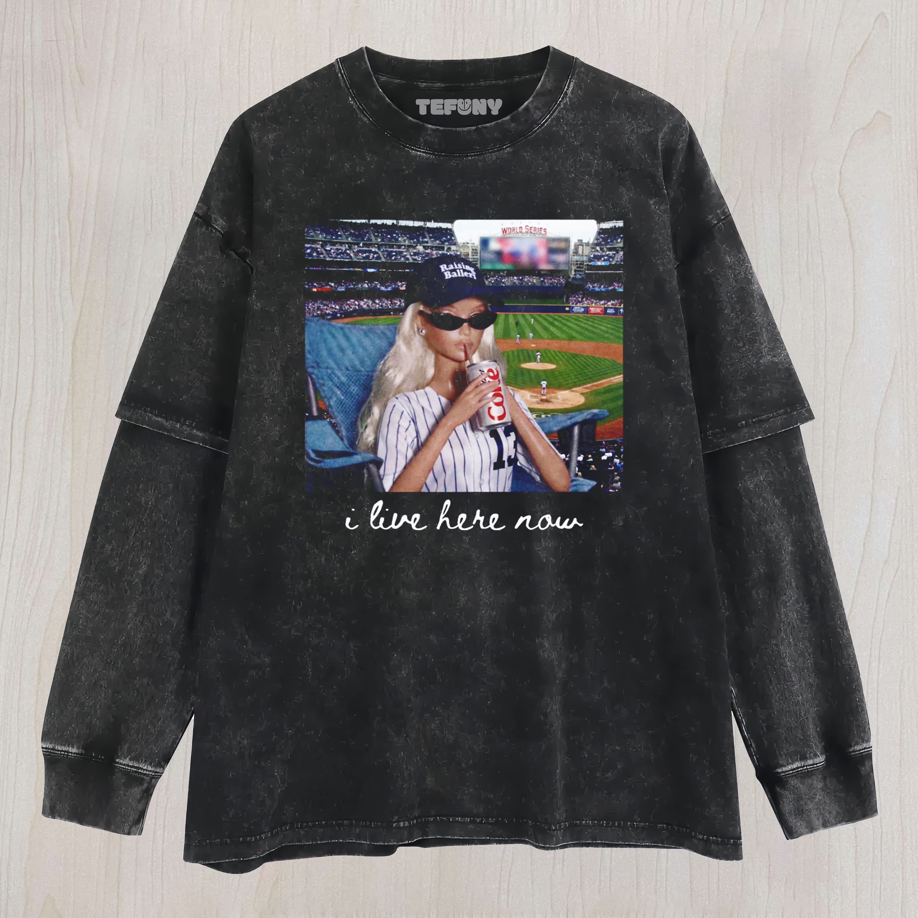 FUNNY BARBIE BALLFIELD DARK COMFORT UNISEX TEE, TANK TOP, LAYERED LS, SWEATSHIRT & HOODIE
