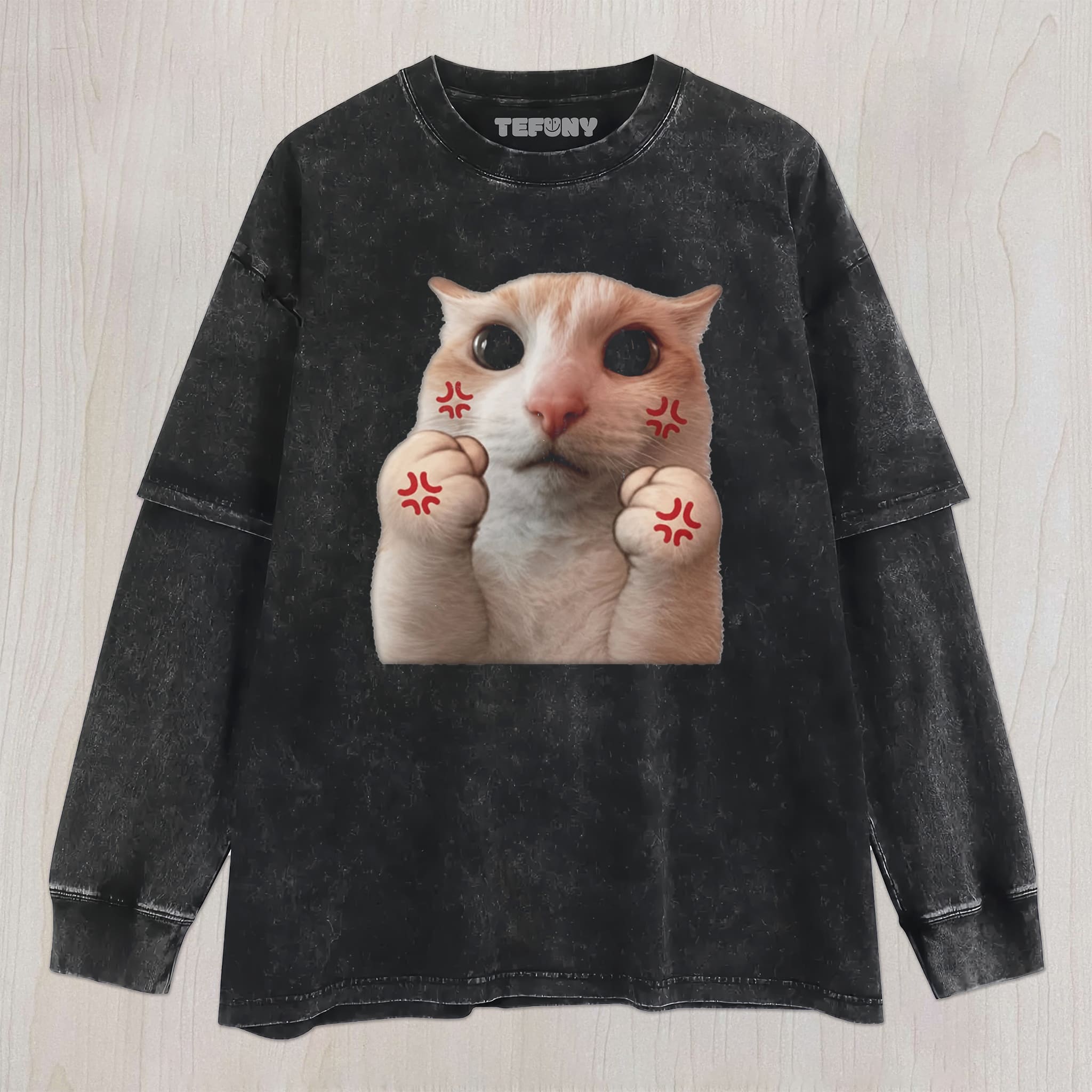 FUNNY CAT MEME V3 UNISEX TEE, TANK TOP, LAYERED LS, SWEATSHIRT & HOODIE