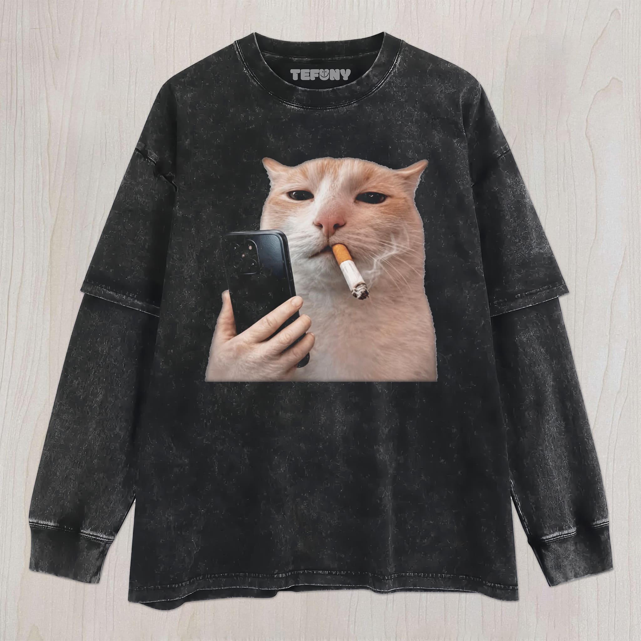 FUNNY CAT MEME V4 UNISEX TEE, TANK TOP, LAYERED LS, SWEATSHIRT & HOODIE