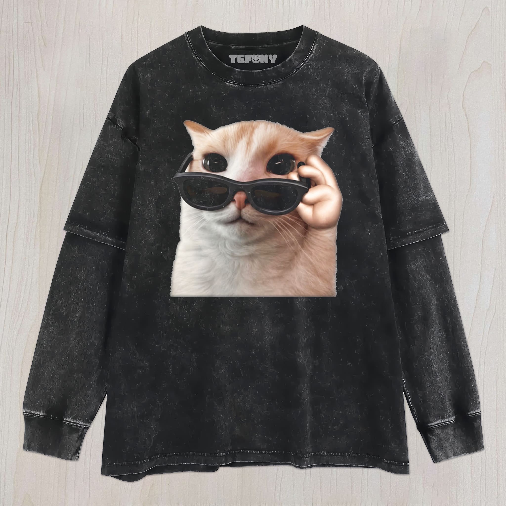 FUNNY CAT MEME V6 UNISEX TEE, TANK TOP, LAYERED LS, SWEATSHIRT & HOODIE