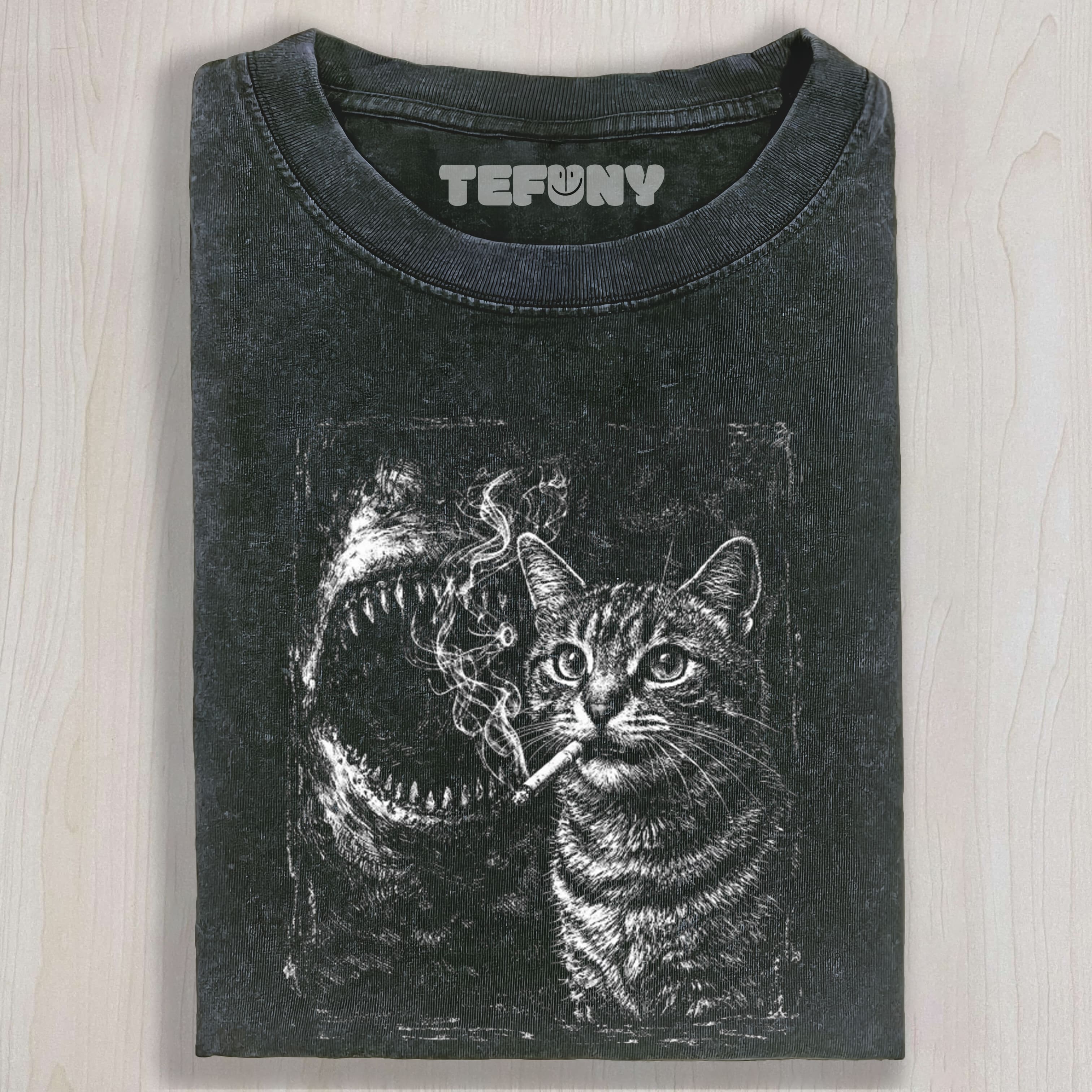FUNNY DARK HUMOR KITTY UNISEX TEE, TANK TOP, LAYERED LS, SWEATSHIRT & HOODIE
