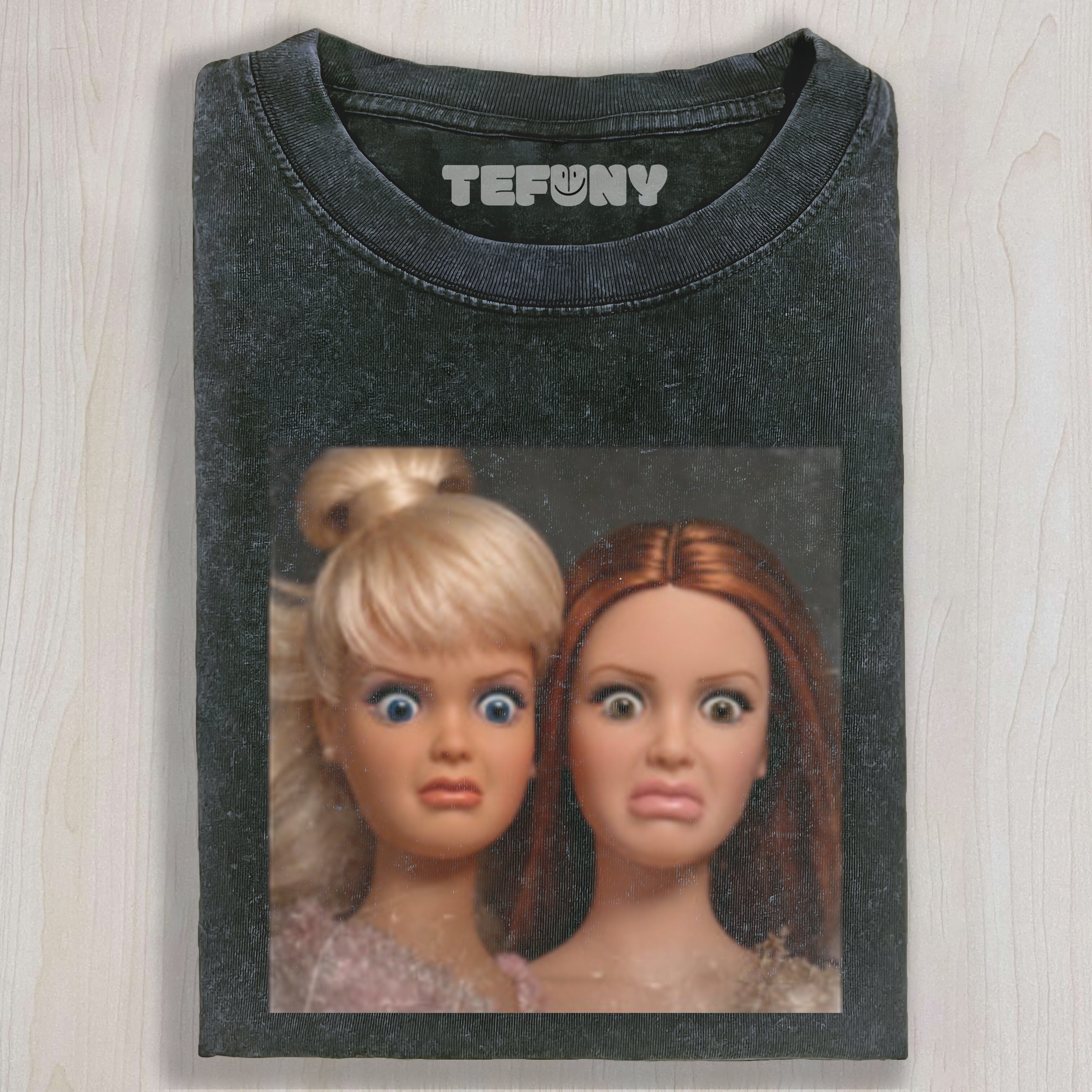 FUNNY DISGUSTED DOLLS FACE MEME UNISEX TEE, TANK TOP, LAYERED LS, SWEATSHIRT & HOODIE