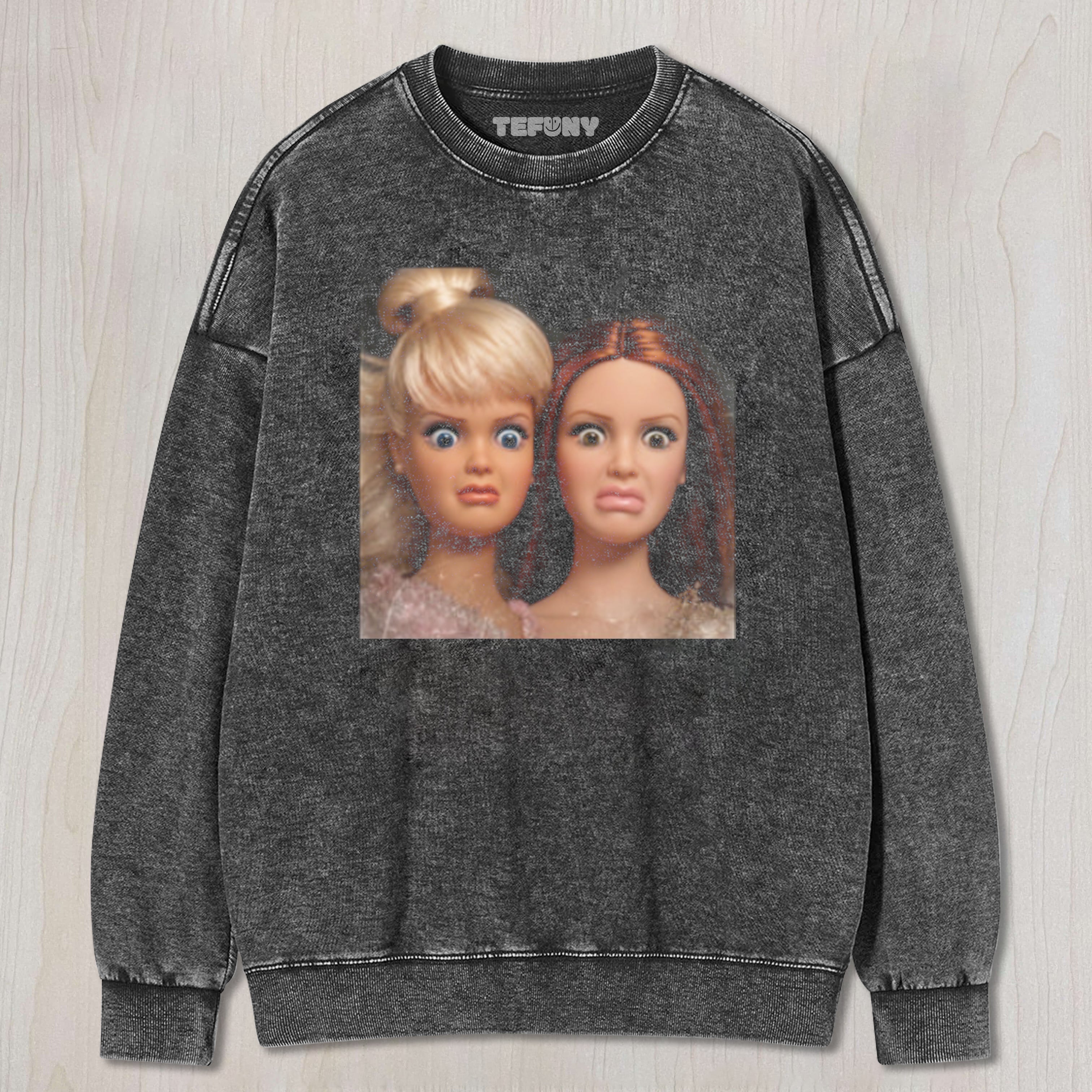 FUNNY DISGUSTED DOLLS FACE MEME UNISEX TEE, TANK TOP, LAYERED LS, SWEATSHIRT & HOODIE