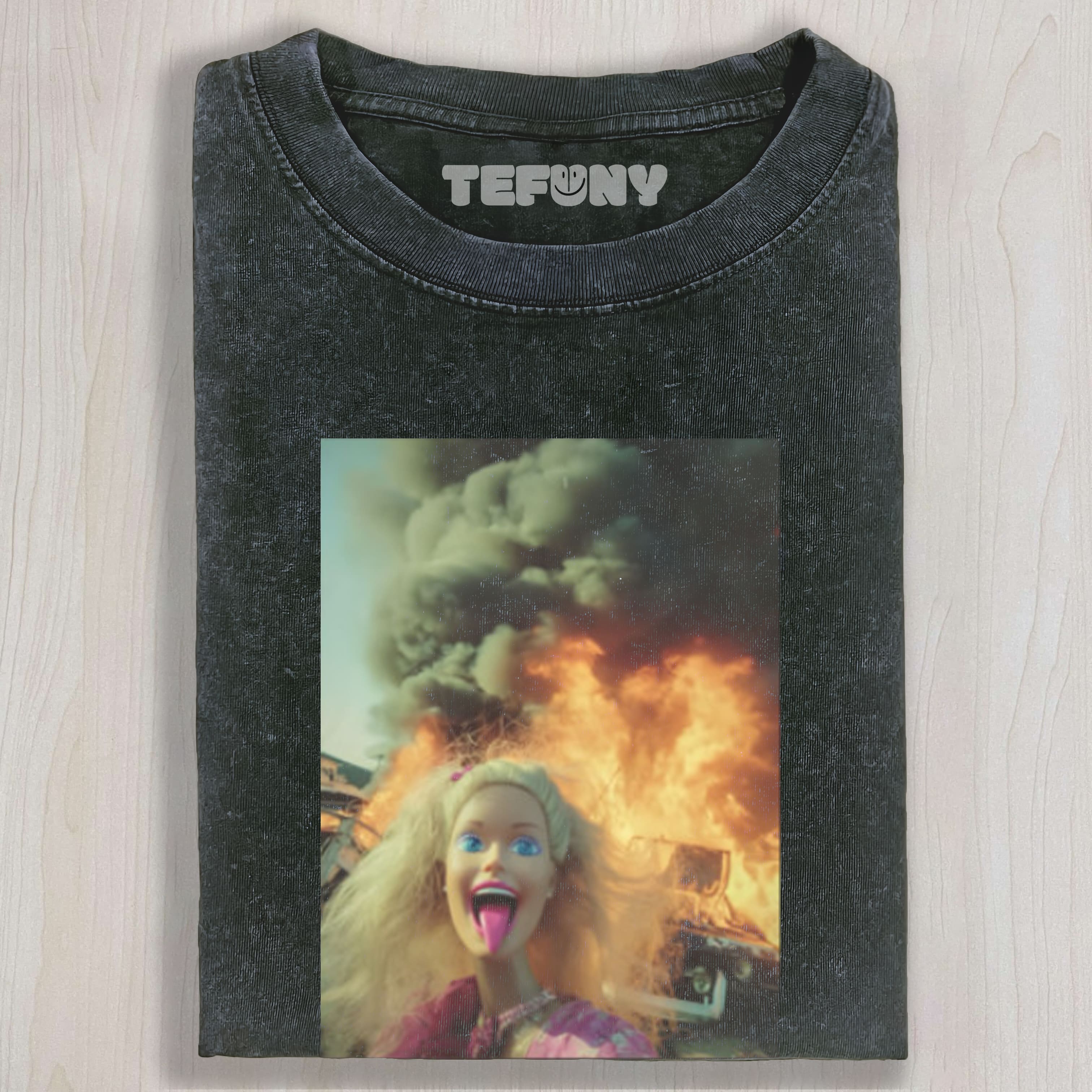 FUNNY DISGUSTING DOLL FACE MEME SMOKING UNISEX TEE, TANK TOP, LAYERED LS, SWEATSHIRT & HOODIE