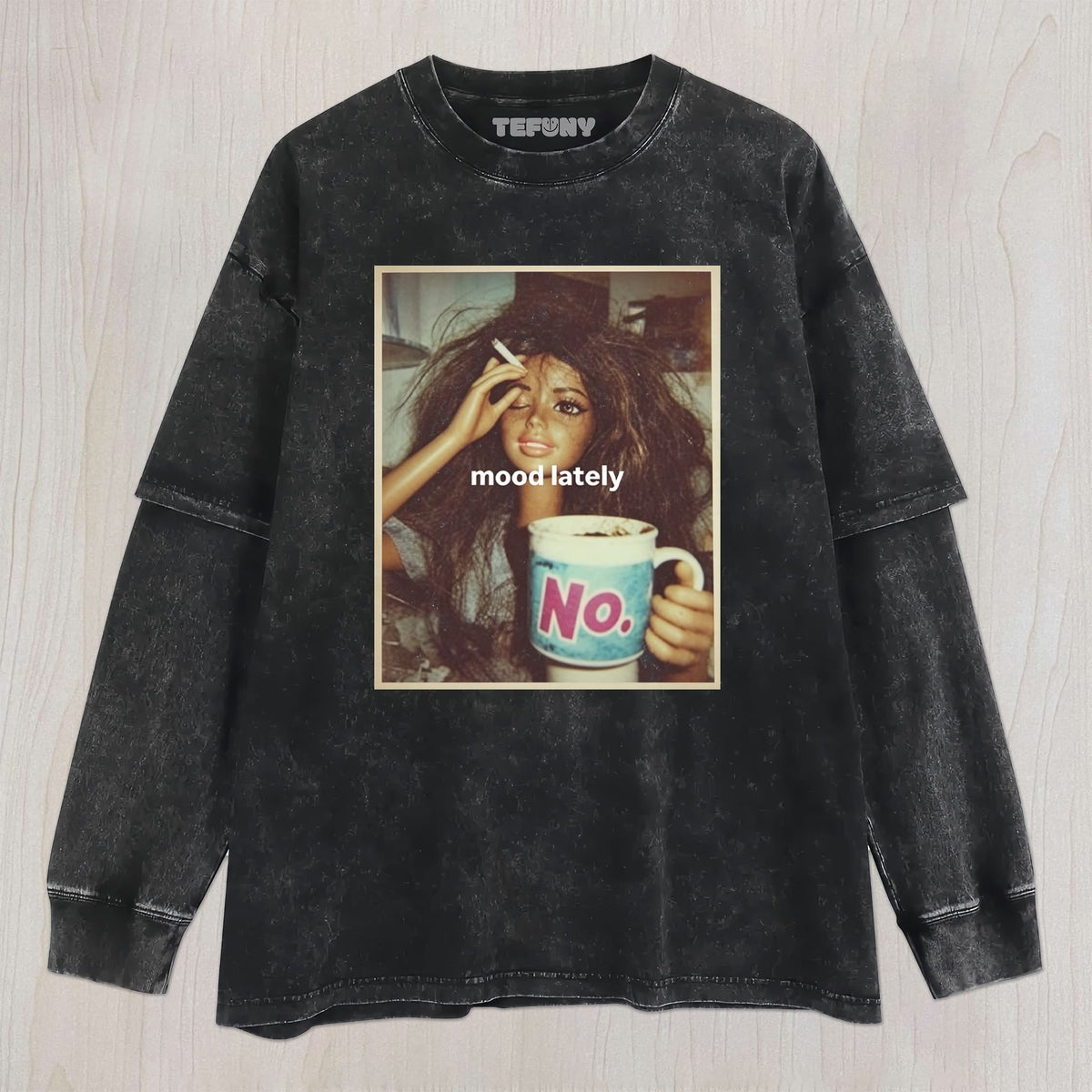 FUNNY DOLL FACE MEME V1 UNISEX TEE, TANK TOP, LAYERED LS, SWEATSHIRT & HOODIE