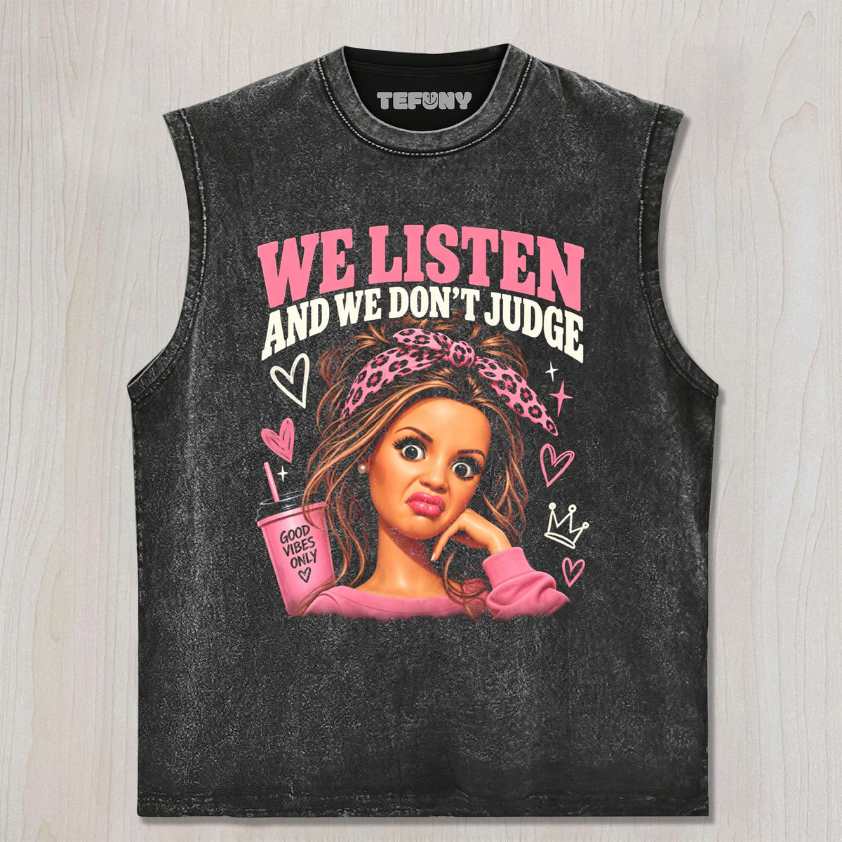 FUNNY DOLL FACE MEME V6 UNISEX TEE, TANK TOP, LAYERED LS, SWEATSHIRT & HOODIE