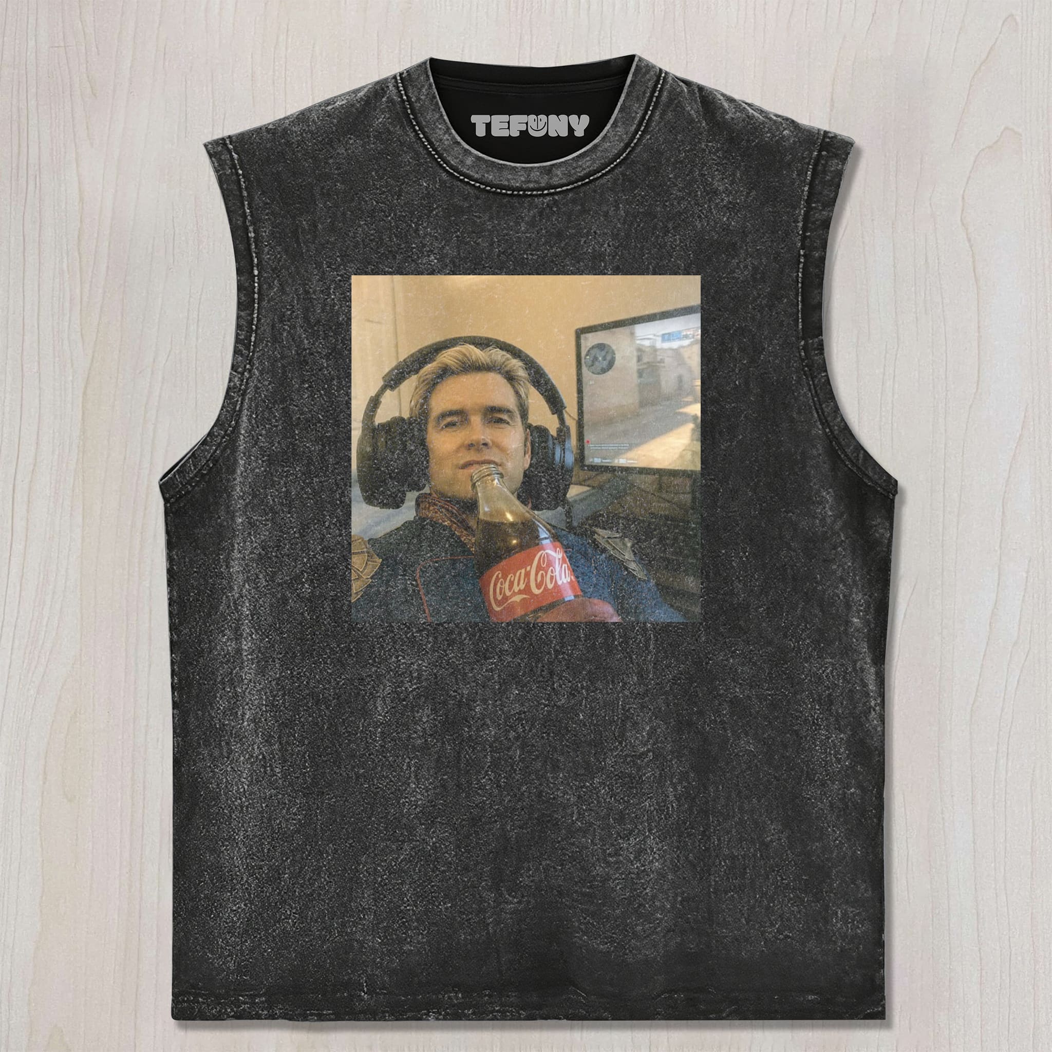 FUNNY GAMER HERO PORTRAIT DRINK BOTTLE MEME UNISEX TEE, TANK TOP, LAYERED LS, SWEATSHIRT & HOODIE