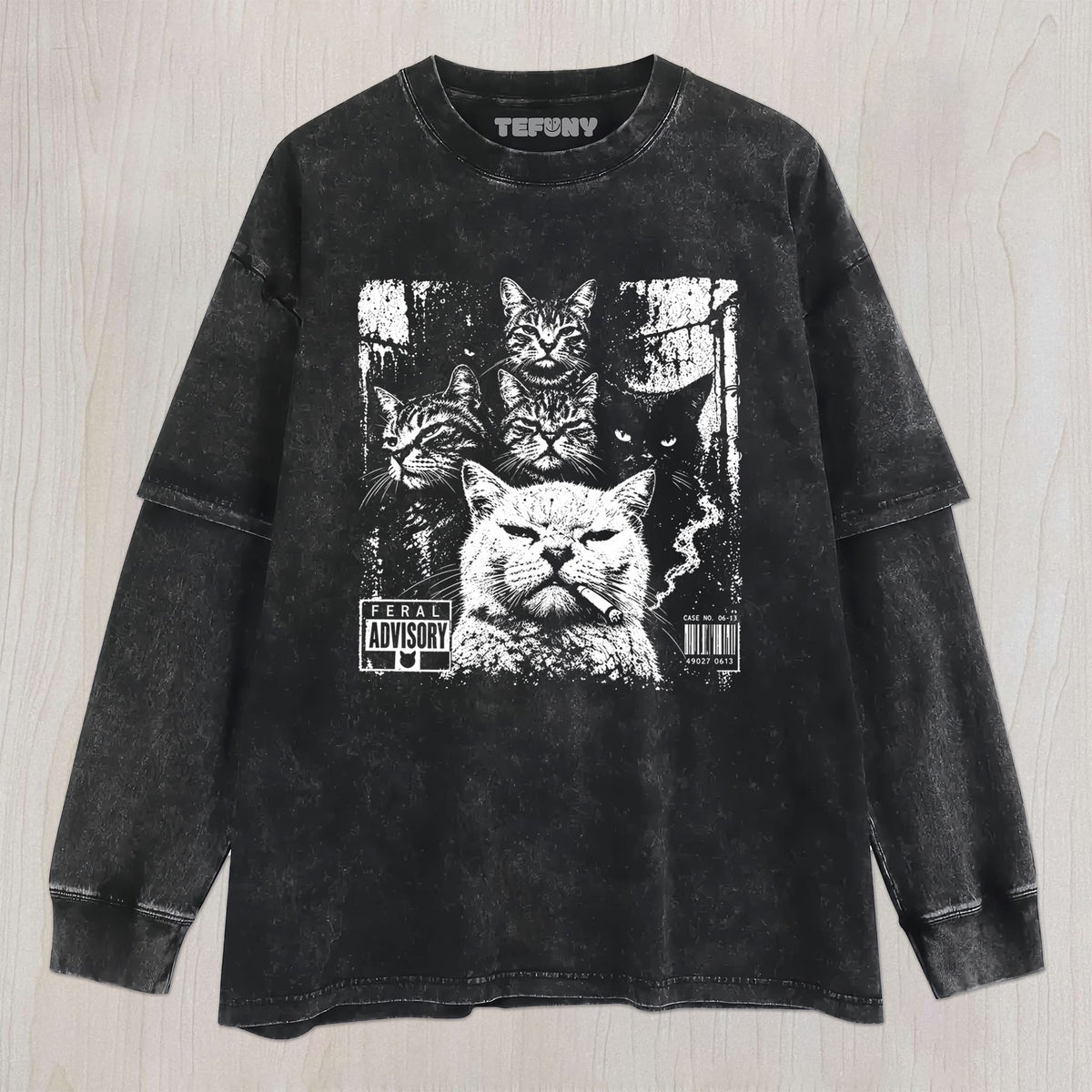 FUNNY GANGSTER CAT SMOKING UNISEX TEE, TANK TOP, LAYERED LS, SWEATSHIRT & HOODIE