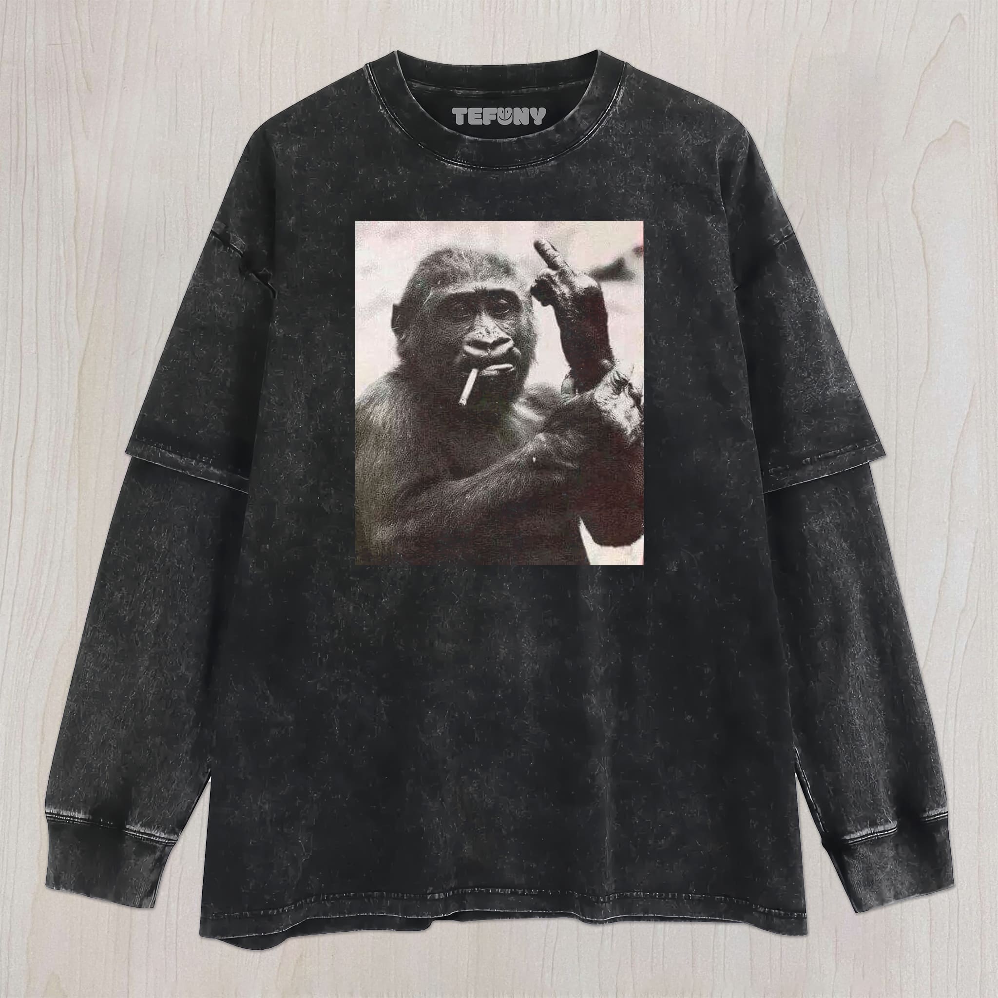 FUNNY GORILLA UNISEX TEE, TANK TOP, LAYERED LS, SWEATSHIRT & HOODIE