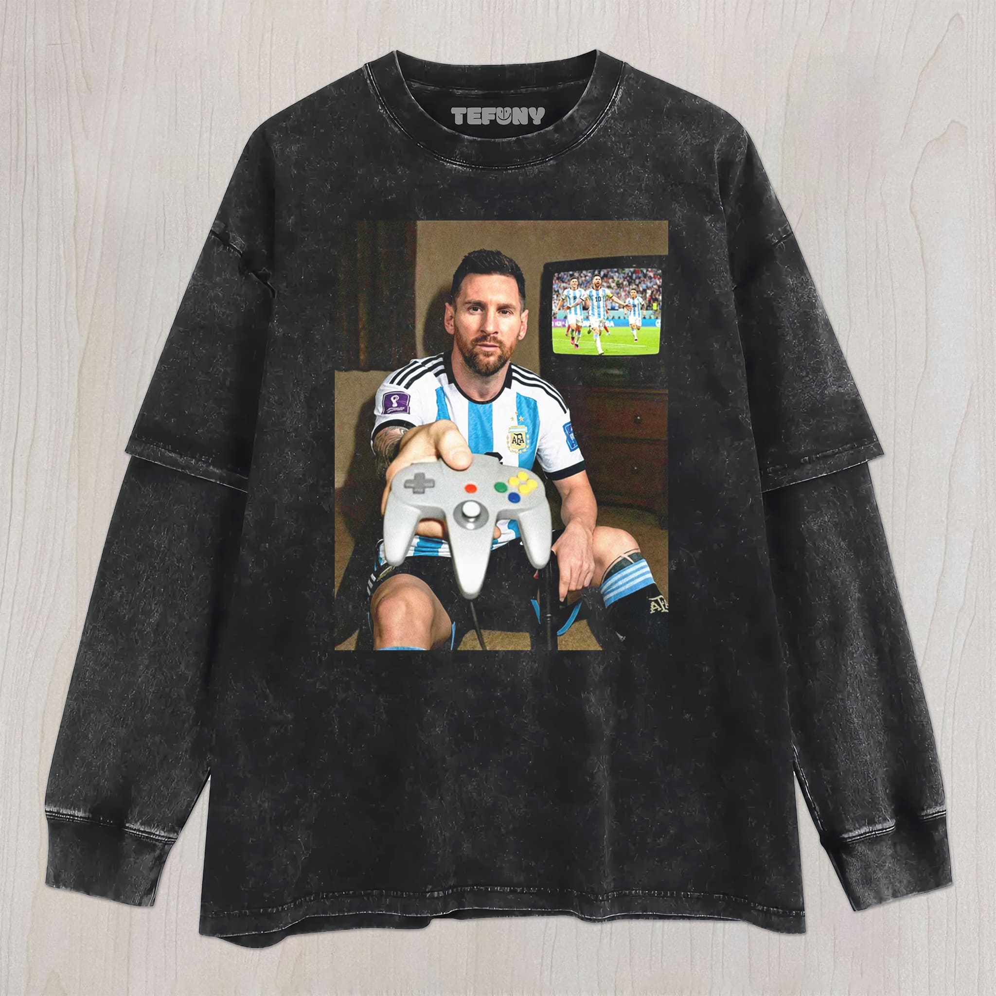 FUNNY MESSI V2 UNISEX TEE, TANK TOP, LAYERED LS, SWEATSHIRT & HOODIE